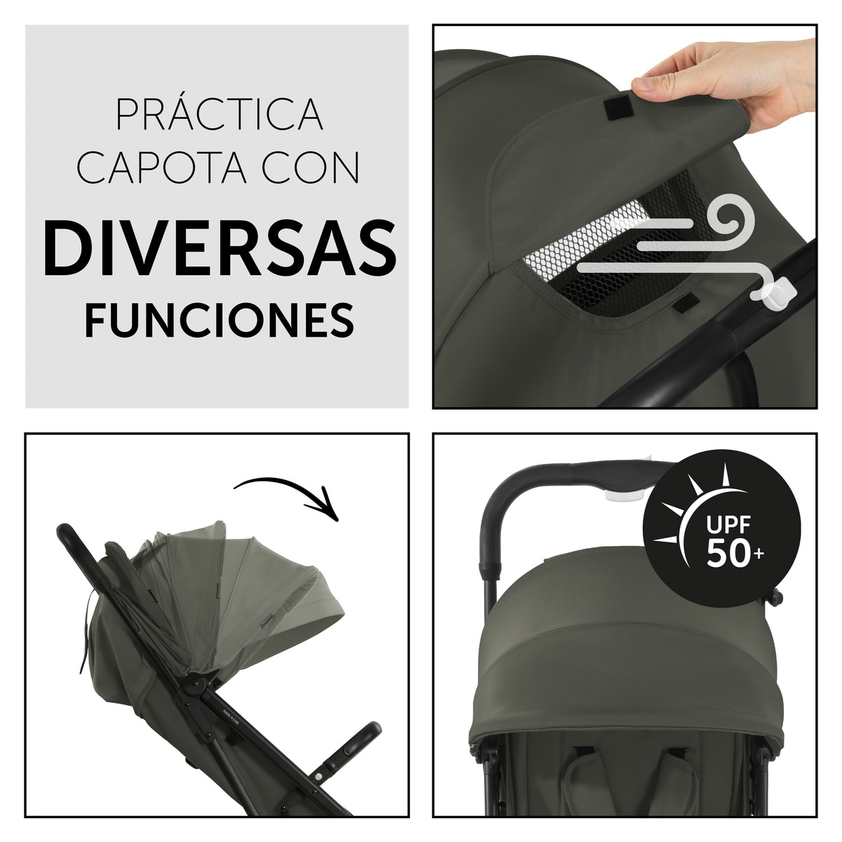 Carrinho de Passeio Travel N Care Verde-escuro-8