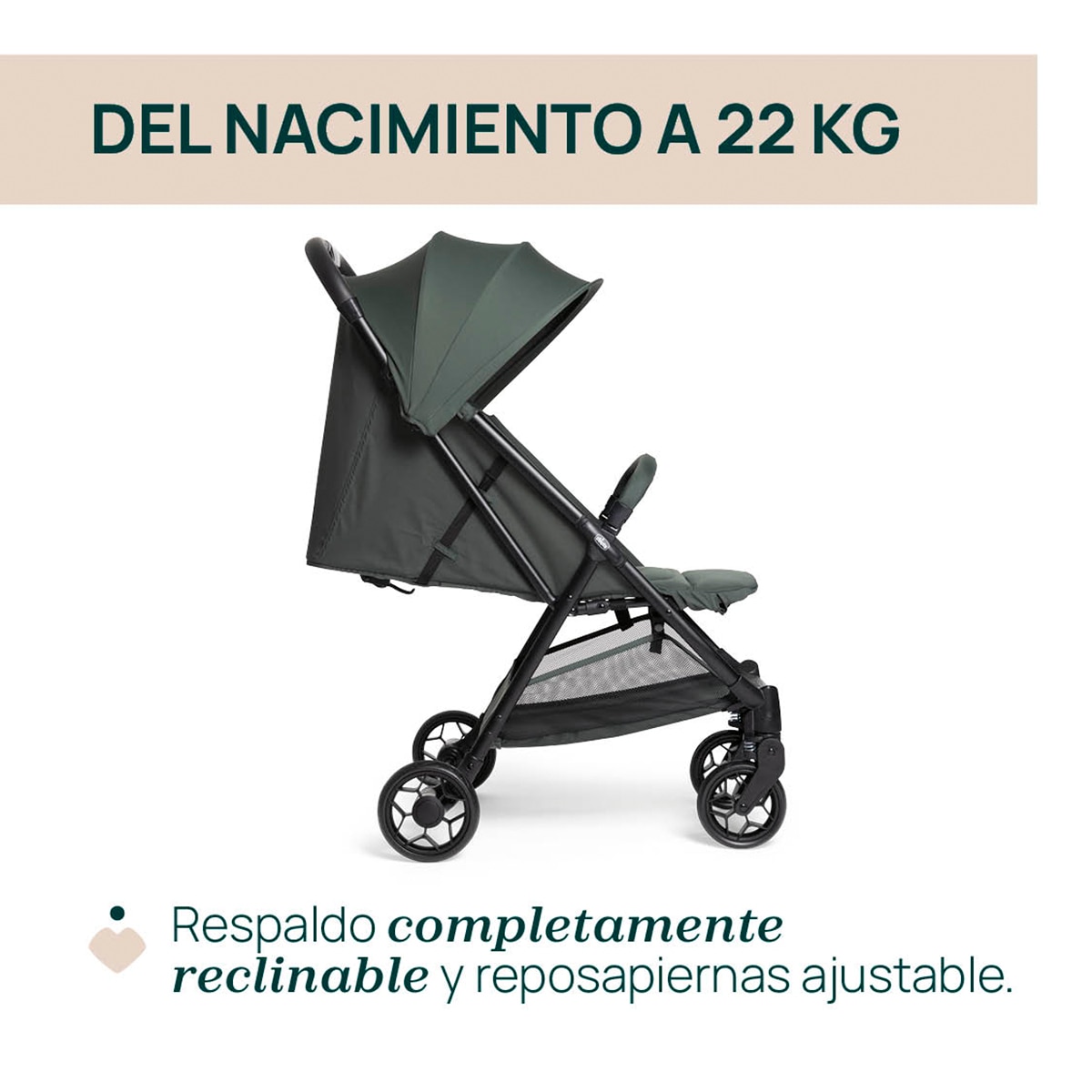 Carrinho de Passeio Urbino Verde-3