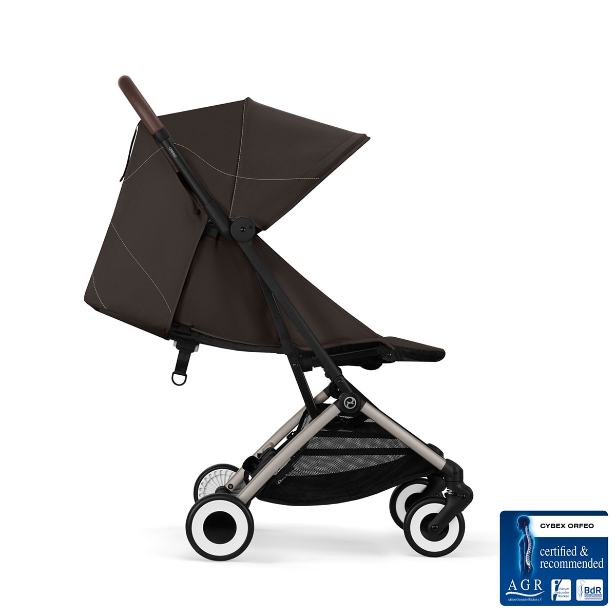 Silla de paseo CYBEX Orfeo - Azul Marrón chocolate-2