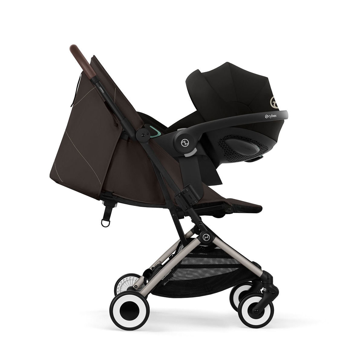 Silla de paseo CYBEX Orfeo - Azul Marrón chocolate-3
