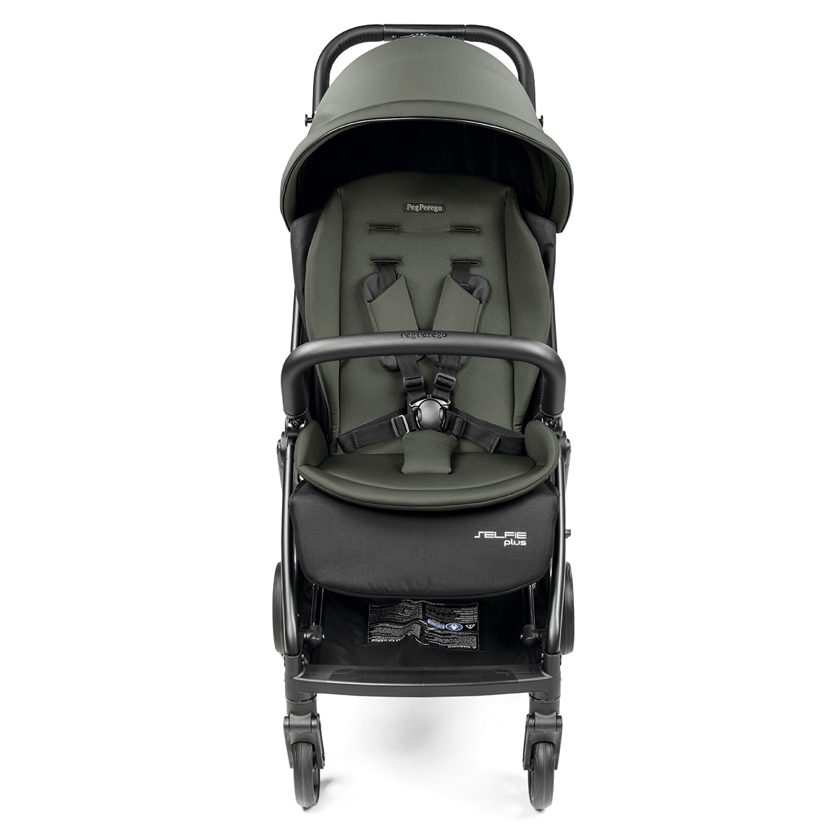 Silla de paseo ligera Selfie Plus Pegperego - Negro Verde primavera-8
