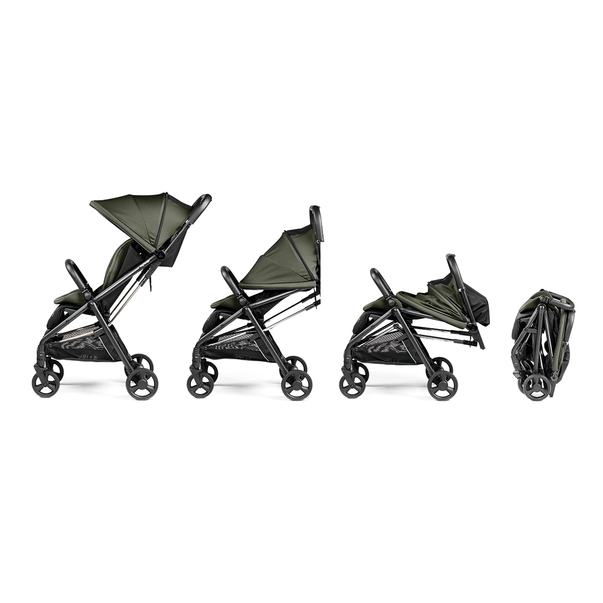Silla de paseo ligera Selfie Plus Pegperego - Negro Verde primavera-9