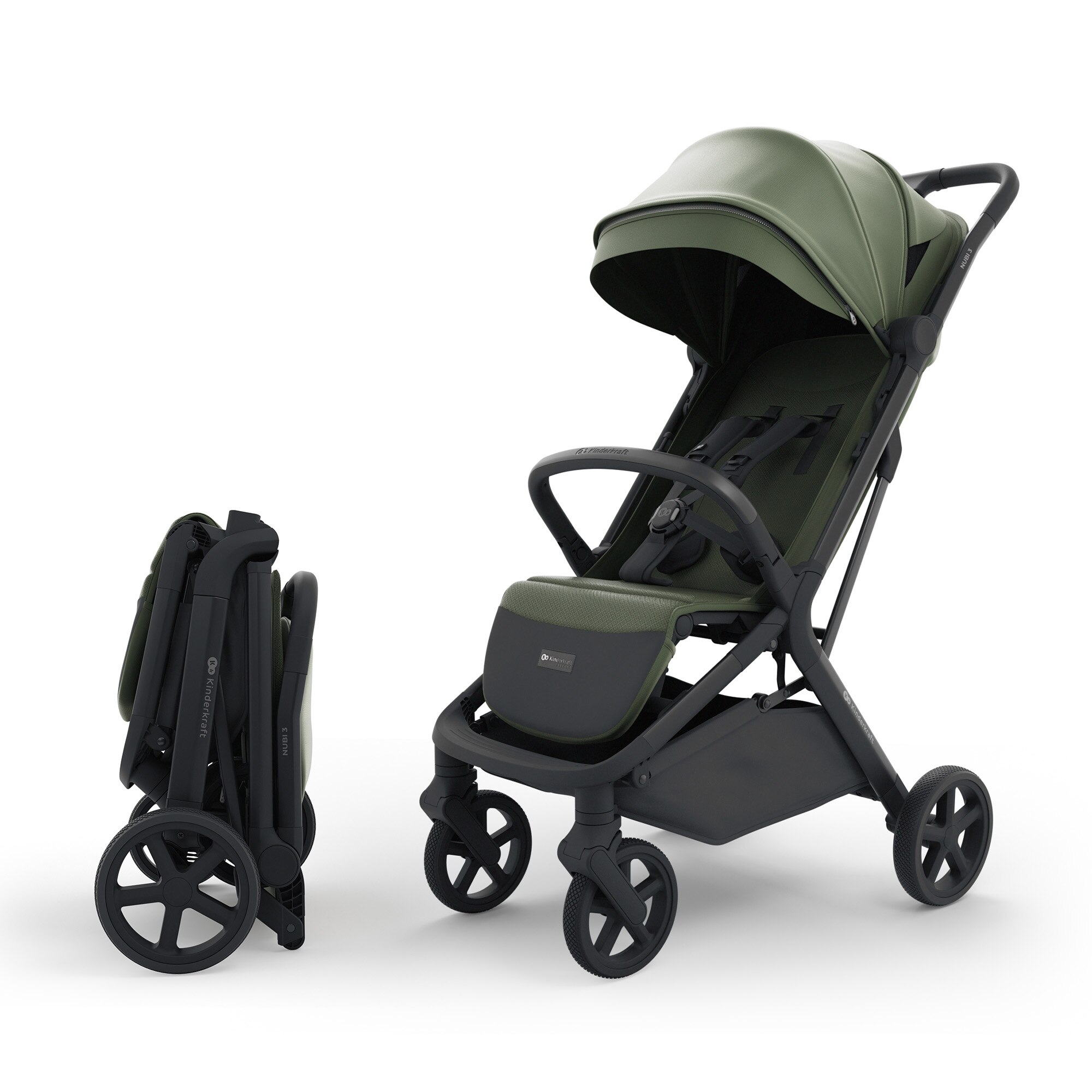 Silla de paseo Nubi 3 de Kinderkraft - Verde oscuro Verde oscuro-3