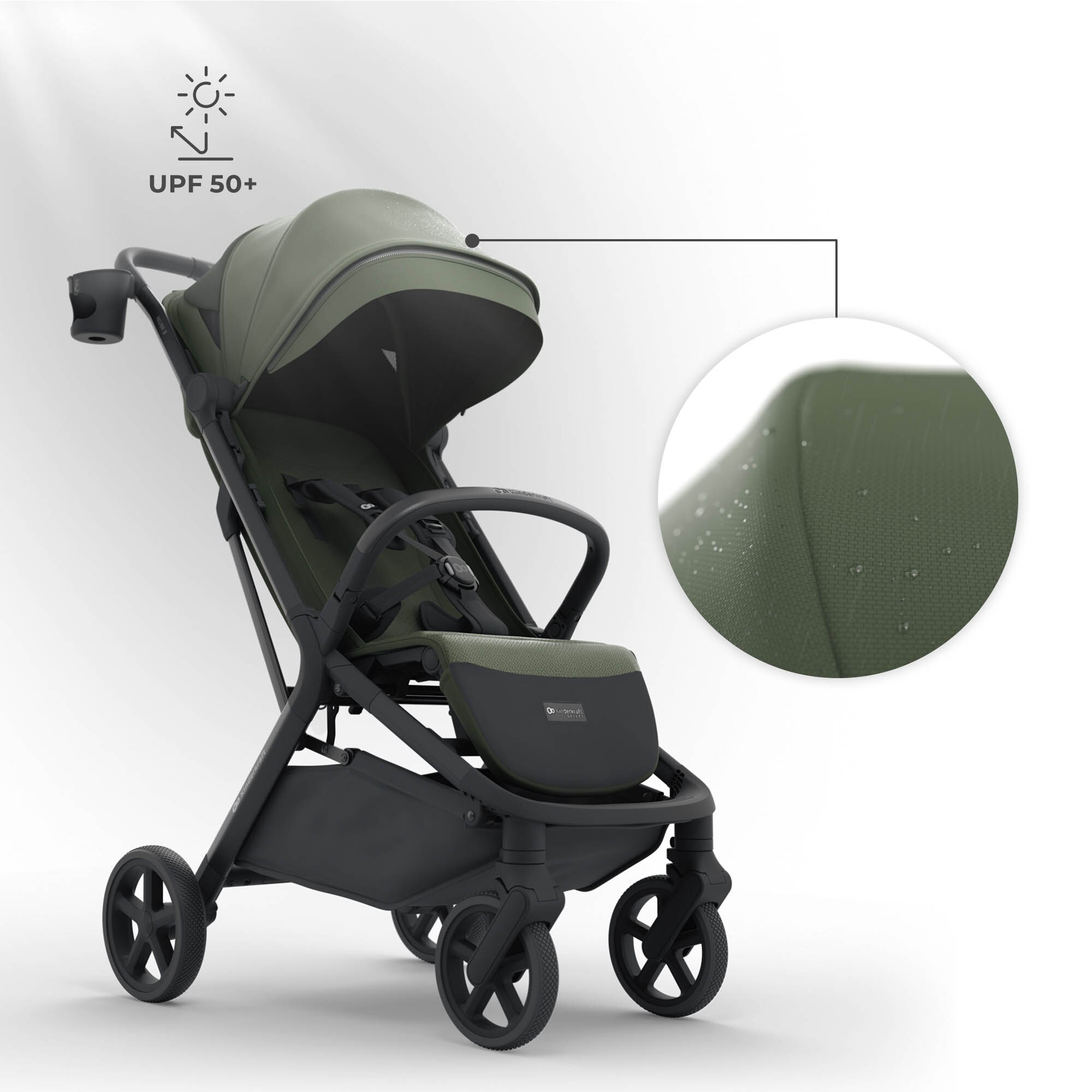 Silla de paseo Nubi 3 de Kinderkraft - Verde oscuro Verde oscuro-13