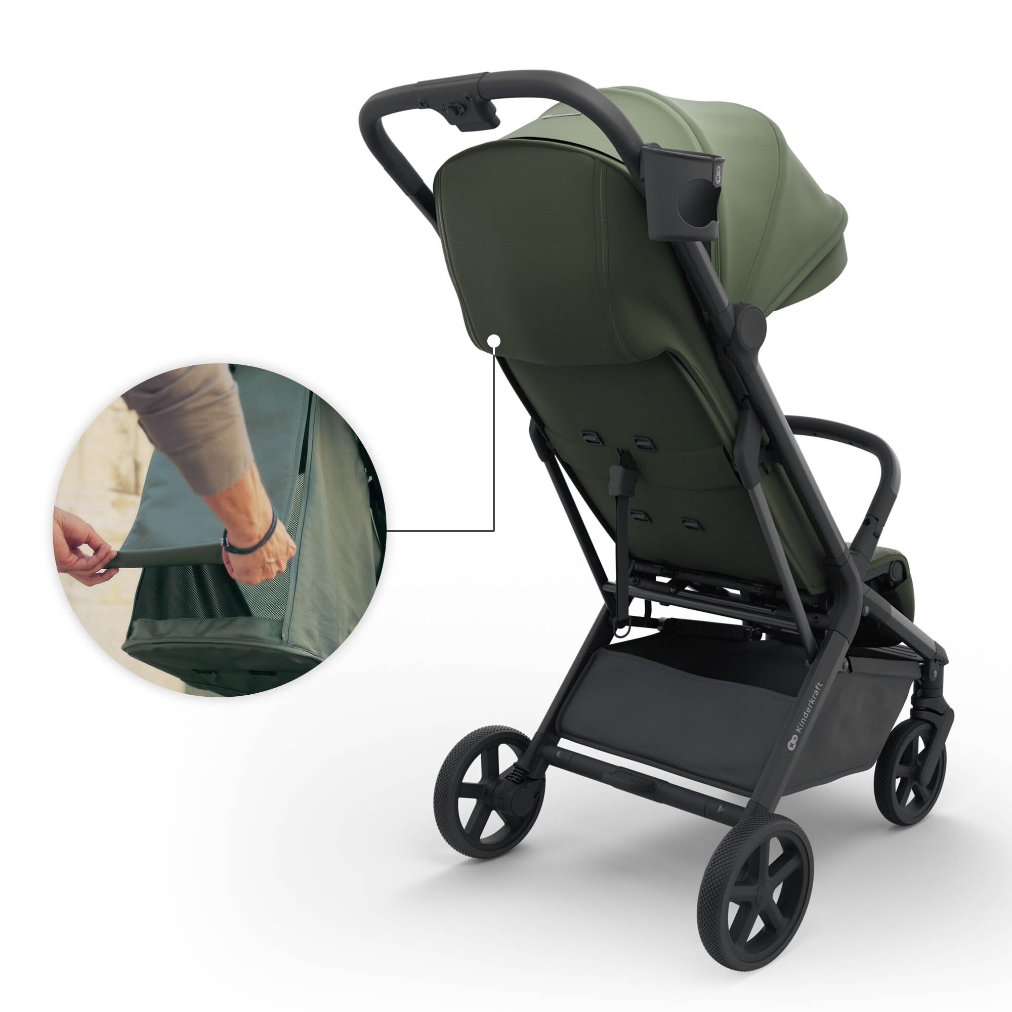 Silla de paseo Nubi 3 de Kinderkraft - Verde oscuro Verde oscuro-15