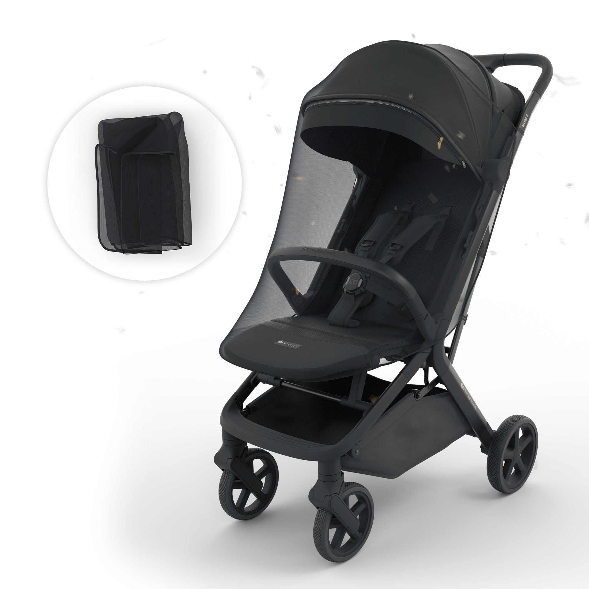Silla de paseo Nubi 3 de Kinderkraft - Negro Negro-11