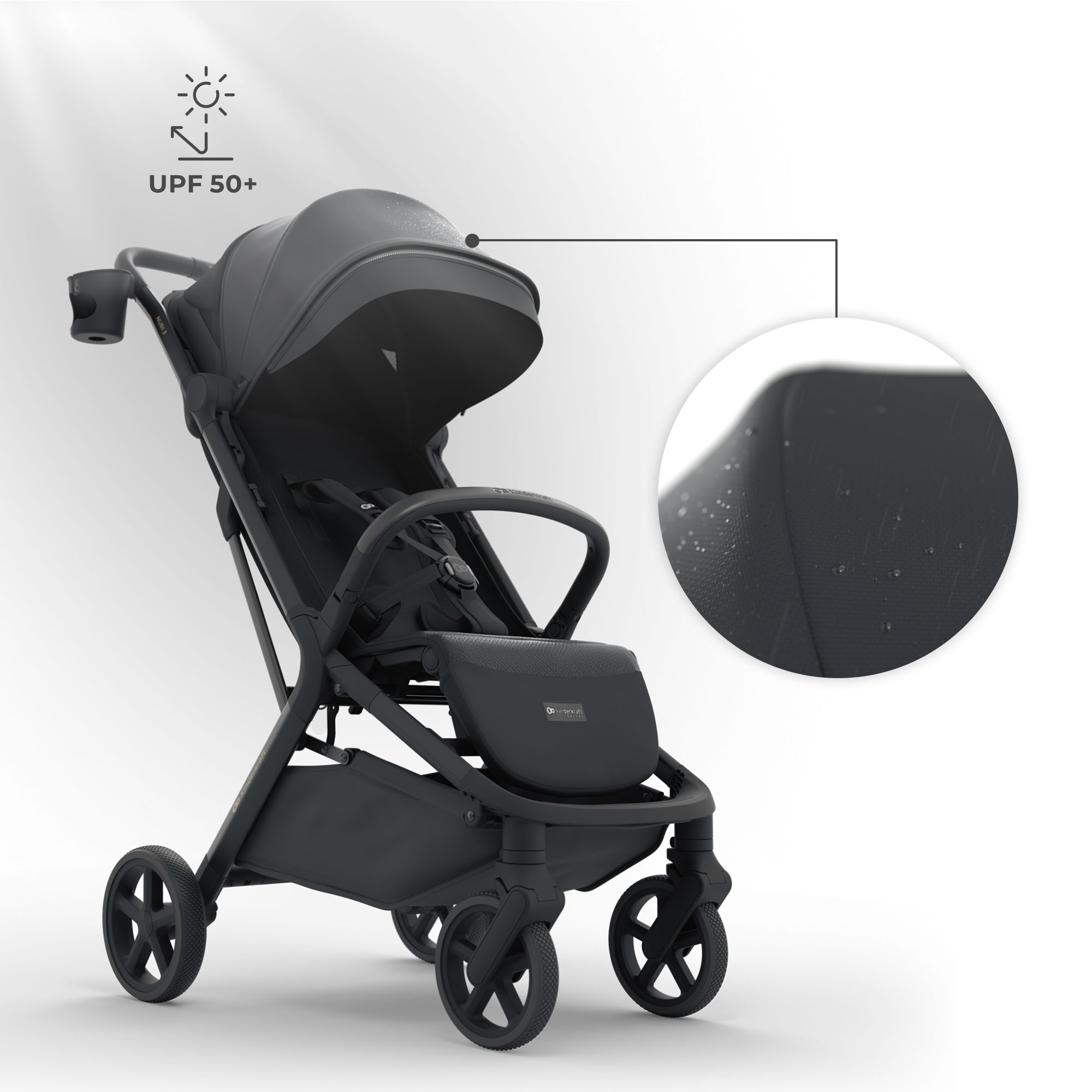 Silla de paseo Nubi 3 de Kinderkraft - Negro Negro-13