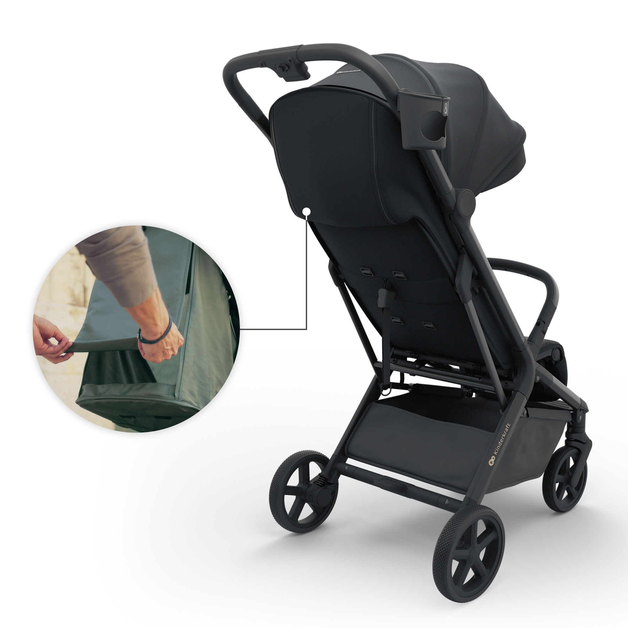 Silla de paseo Nubi 3 de Kinderkraft - Negro Negro-15