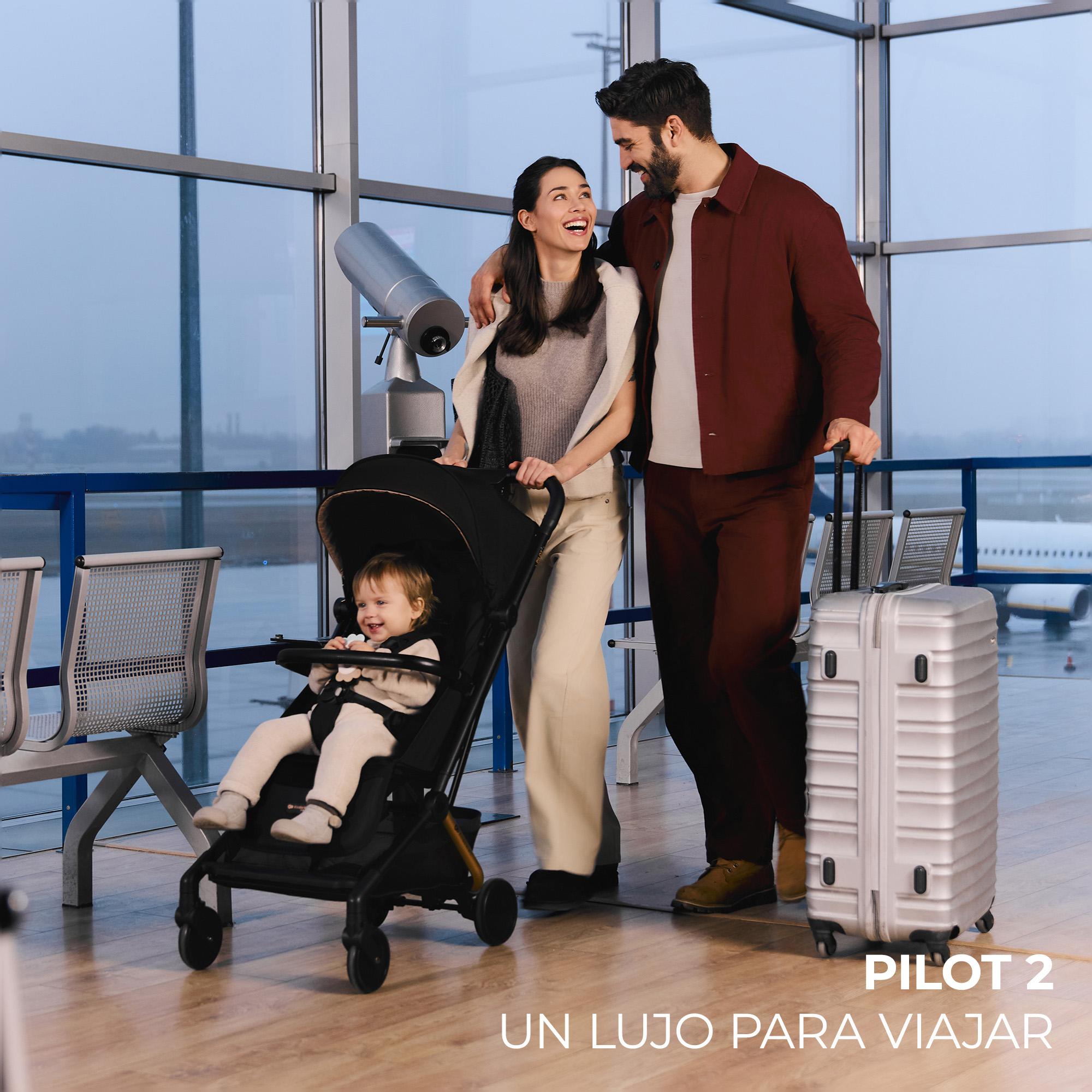 Carrinho de Passeio Pilot 2 Bege-3