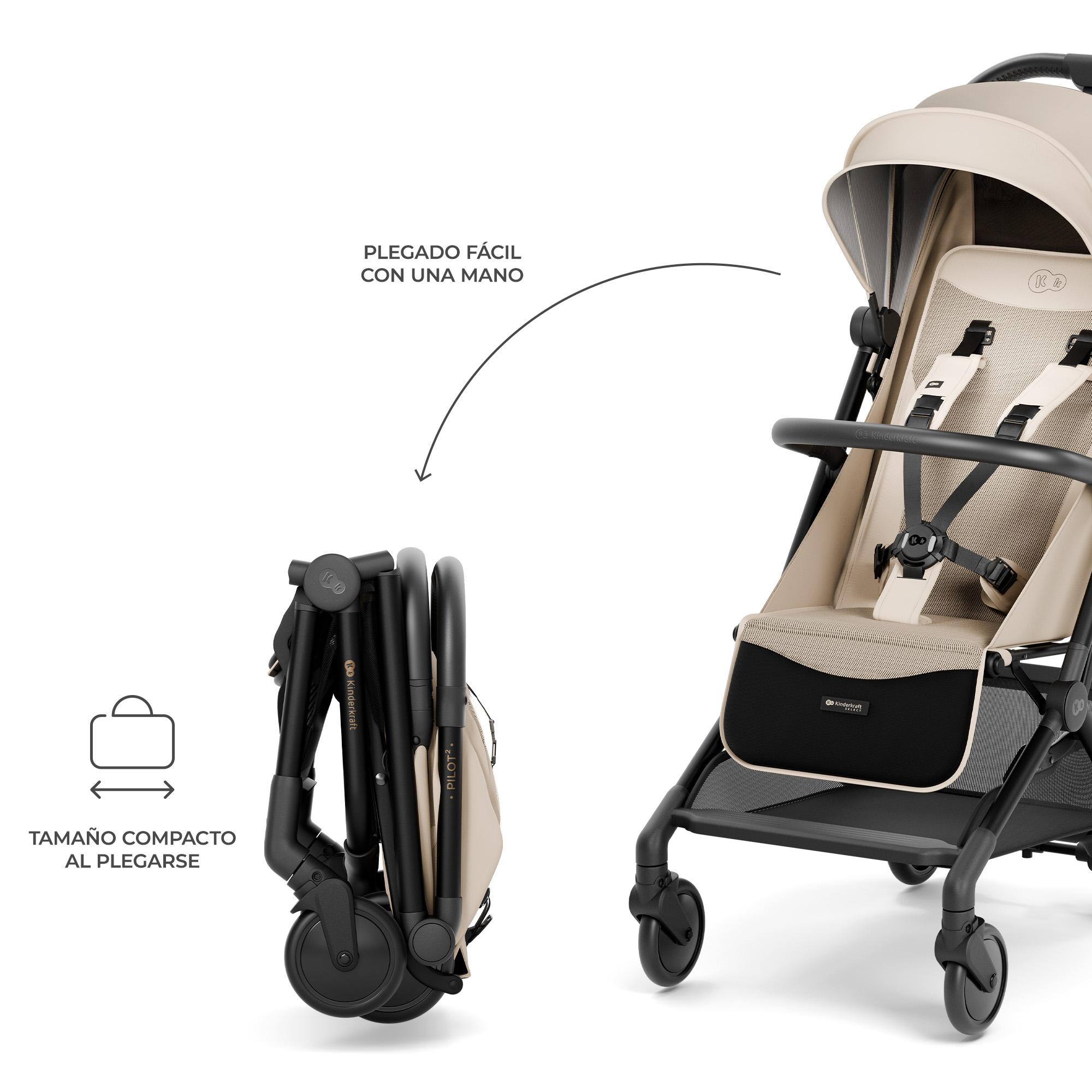 Carrinho de Passeio Pilot 2 Bege-4