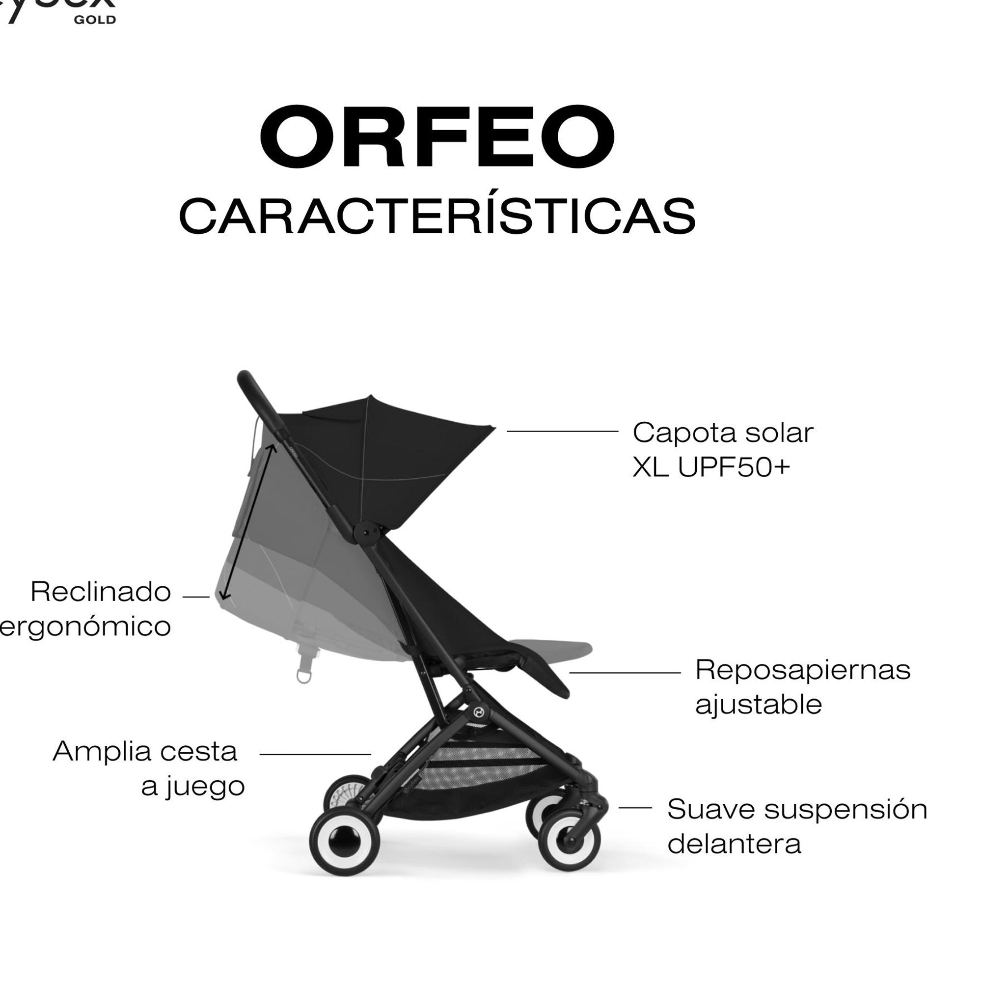 Silla de paseo CYBEX Orfeo - Negro Negro-7