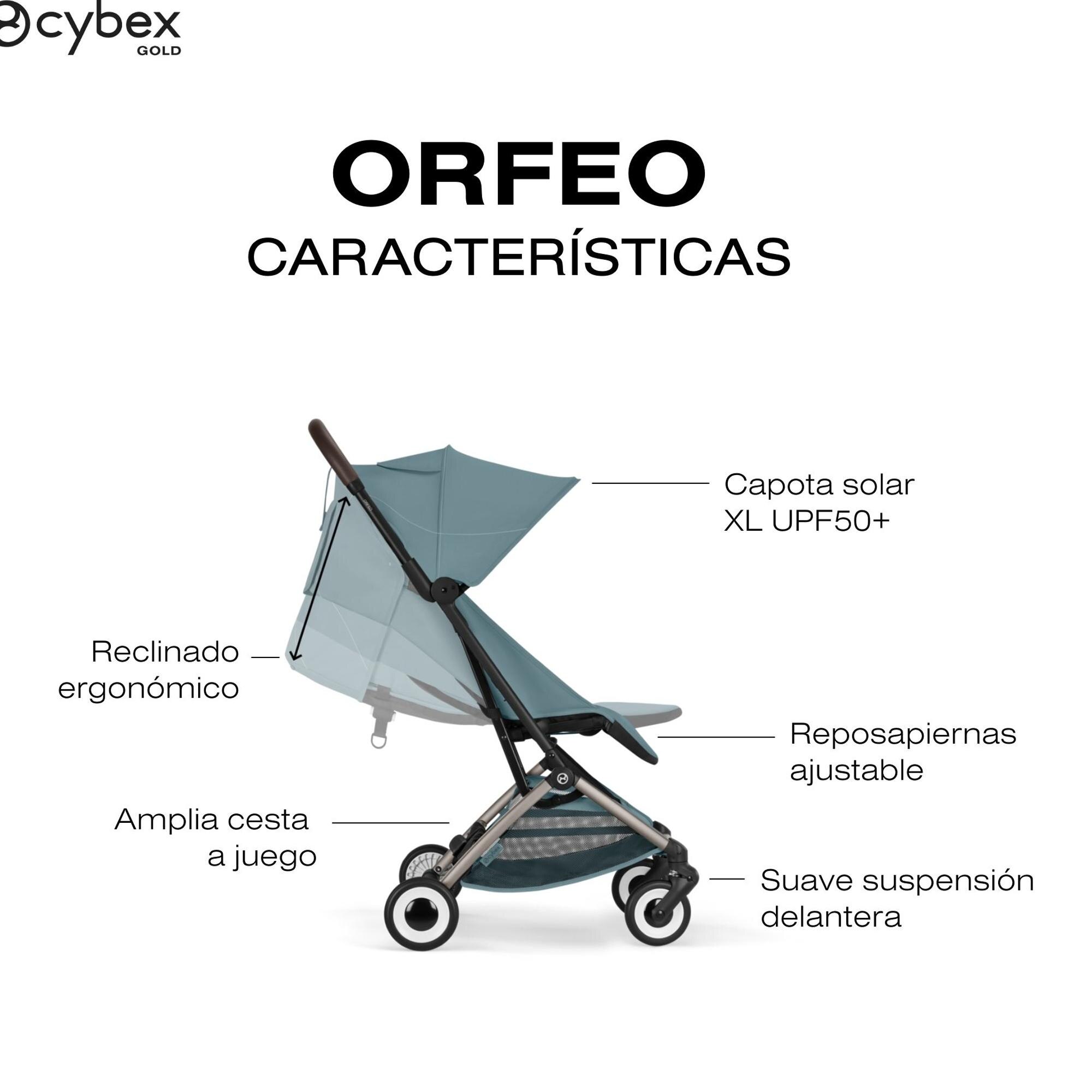 Silla de paseo CYBEX Orfeo - Azul claro Azul claro-7
