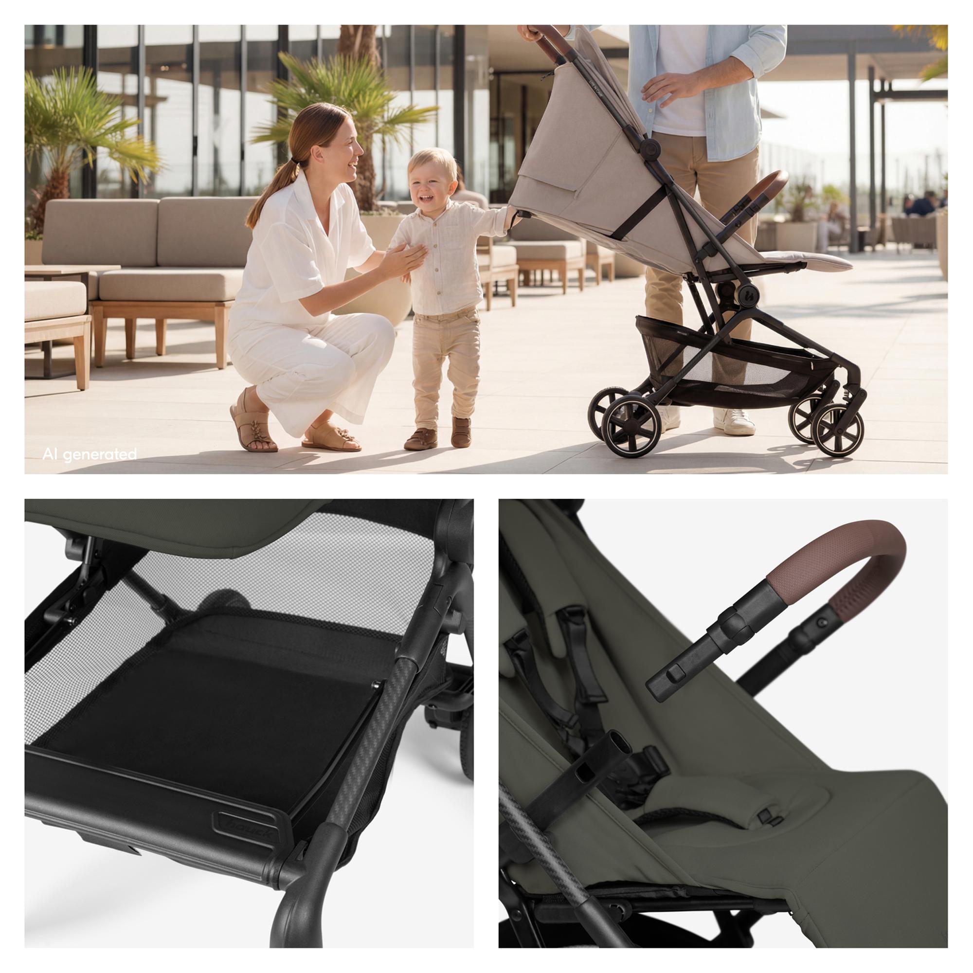 Silla de Paseo Ultraligera Cabina Avión Hauck Lite N Care - Verde pardo Verde pardo-7