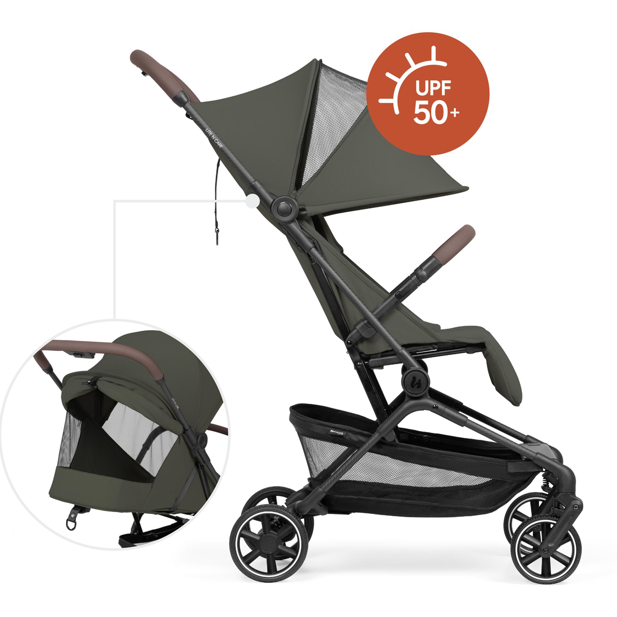 Silla de Paseo Ultraligera Cabina Avión Hauck Lite N Care - Verde pardo Verde pardo-8