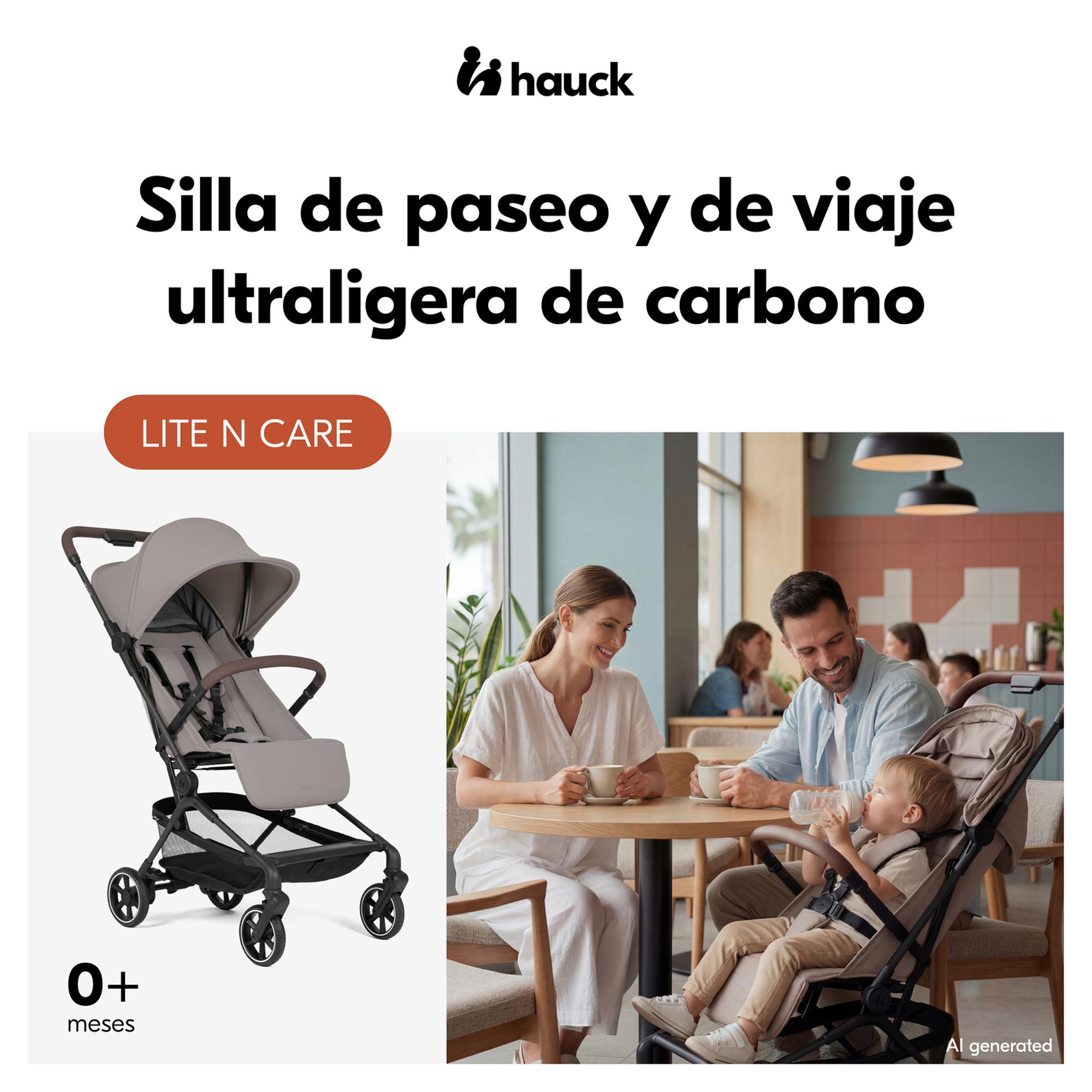 Carrinho de Passeio de Carbono Ultraligeiro Lite N Care Castanho-claro-4