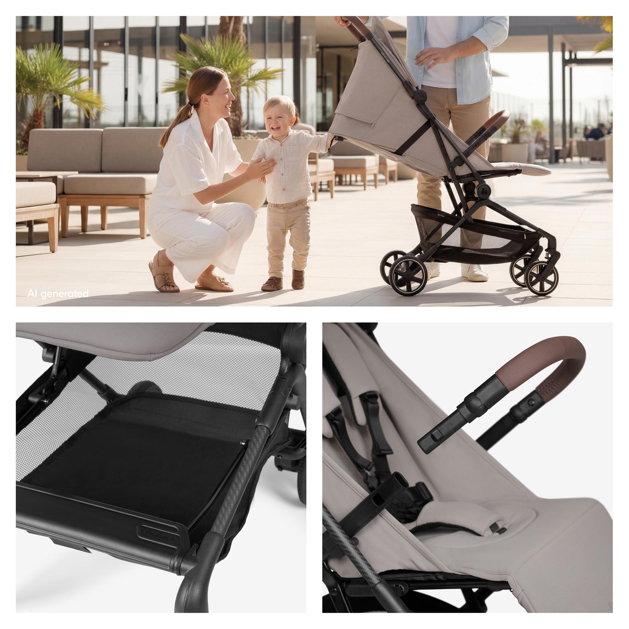Carrinho de Passeio de Carbono Ultraligeiro Lite N Care Castanho-claro-7
