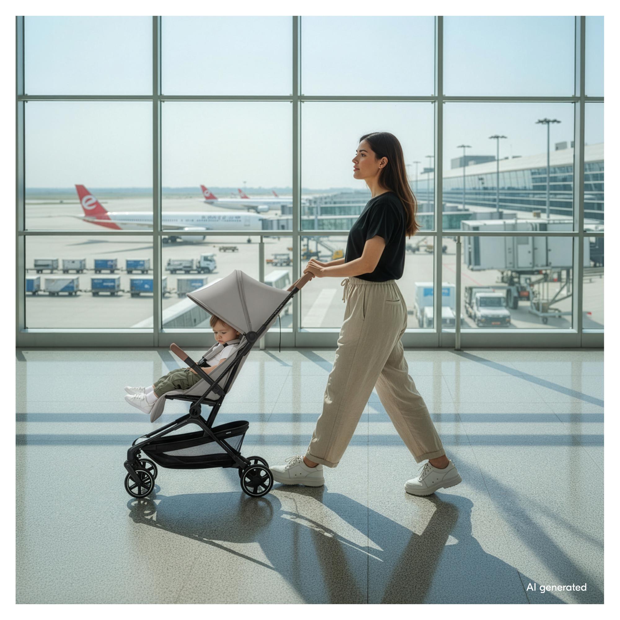 Carrinho de Passeio de Carbono Ultraligeiro Lite N Care Castanho-claro-19