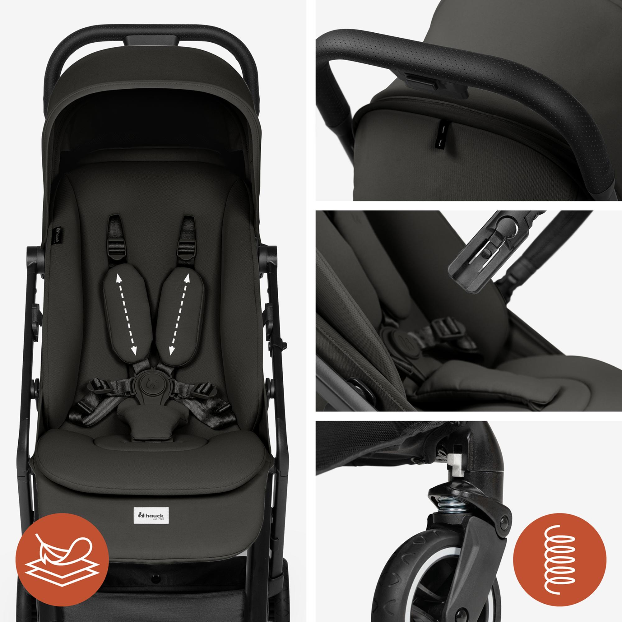 Silla de Paseo Compacta Cabina Avión Hauck Fly N Care - Negro Negro-7