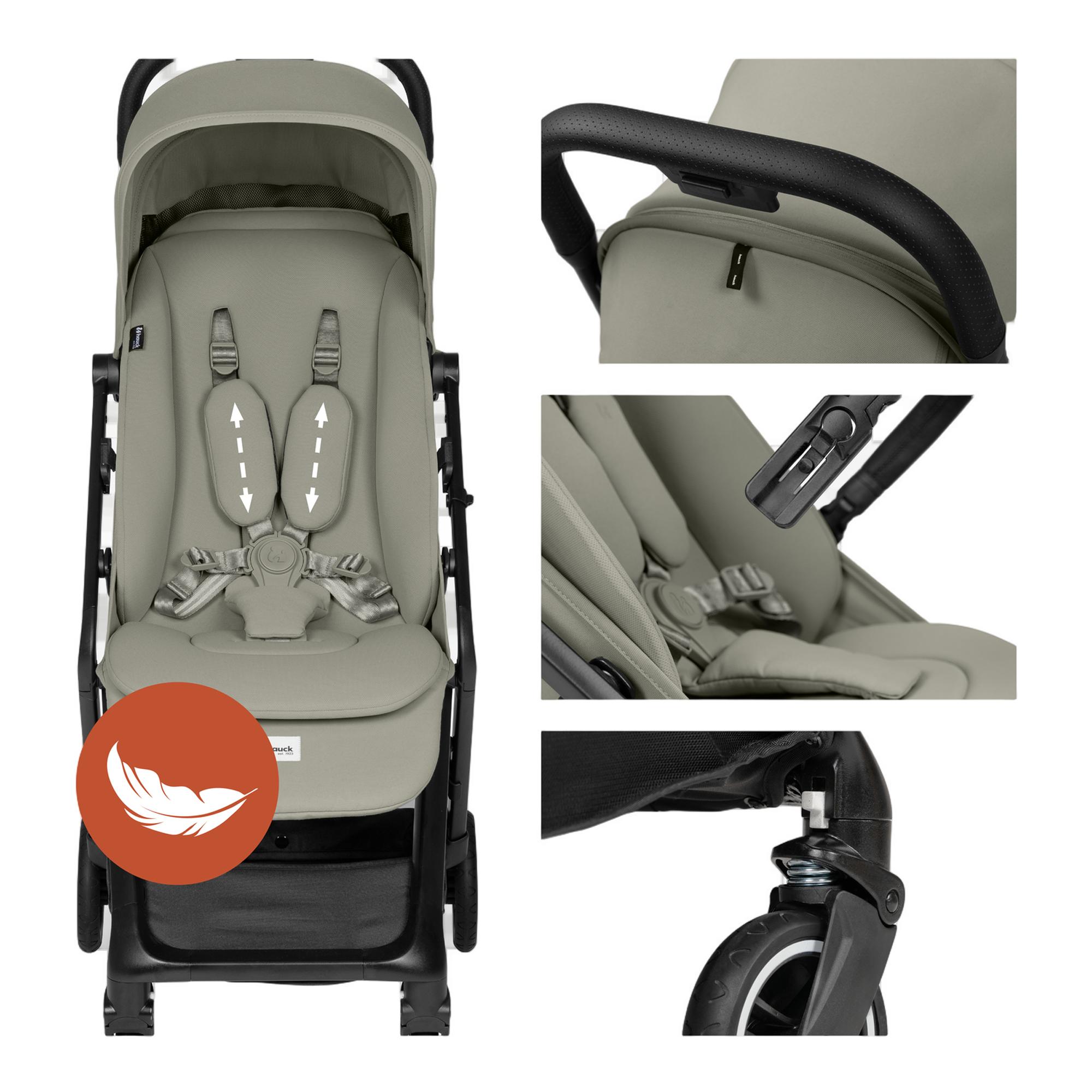 Carrinho de Passeio de Viagem Fly N Care Verde-militar-6