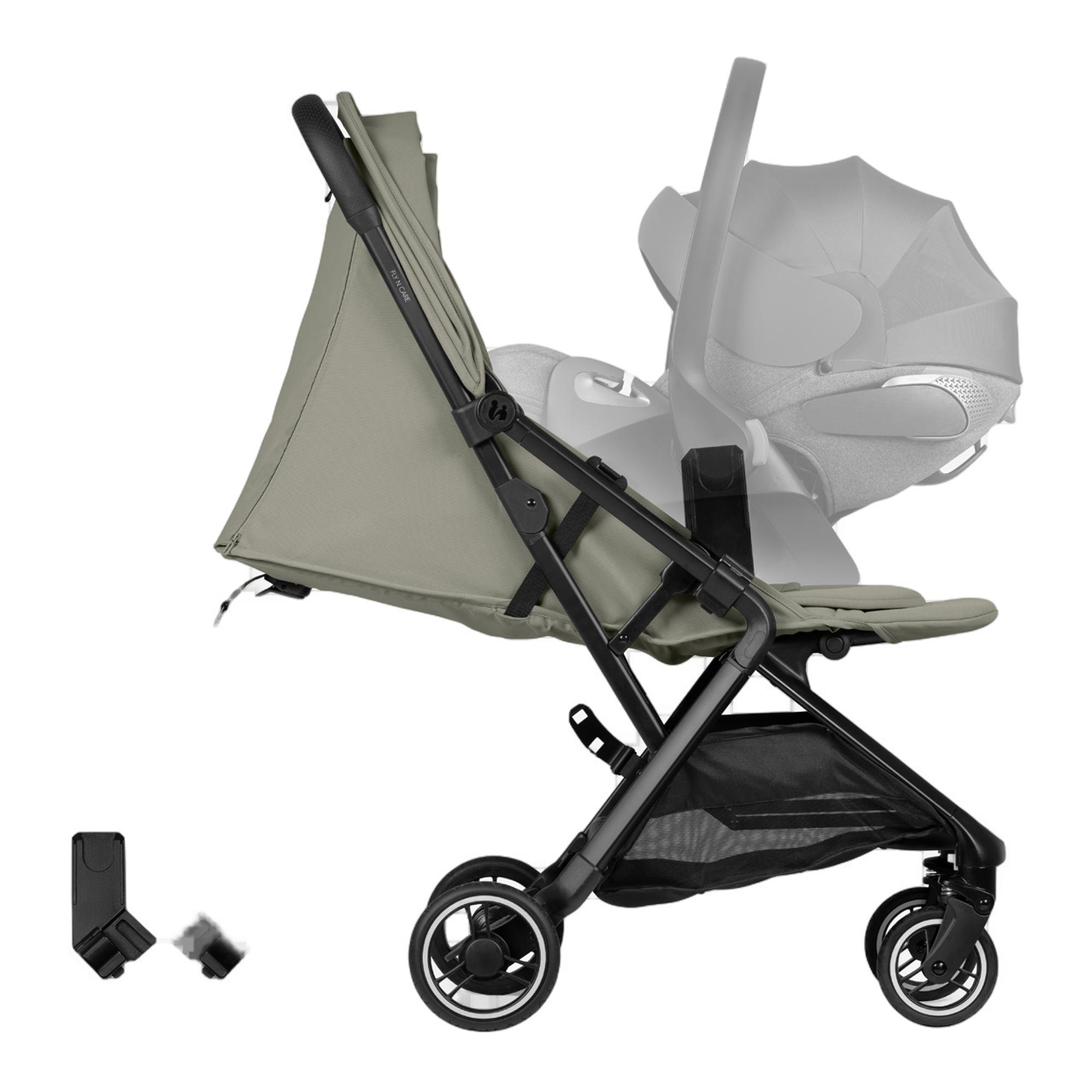 Carrinho de Passeio de Viagem Fly N Care Verde-militar-12