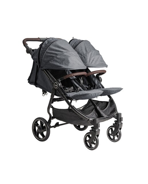 Silla de paseo gemelar Niu Vent Twin + - Gris claro Gris claro-4