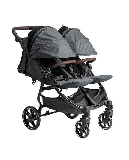Silla de paseo gemelar Niu Vent Twin + - Gris claro Gris claro-5