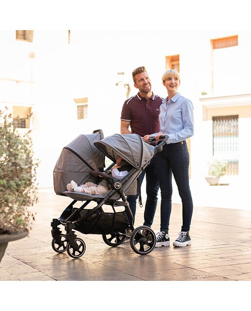 Silla de paseo gemelar Niu Vent Twin + - Gris claro Gris claro-17