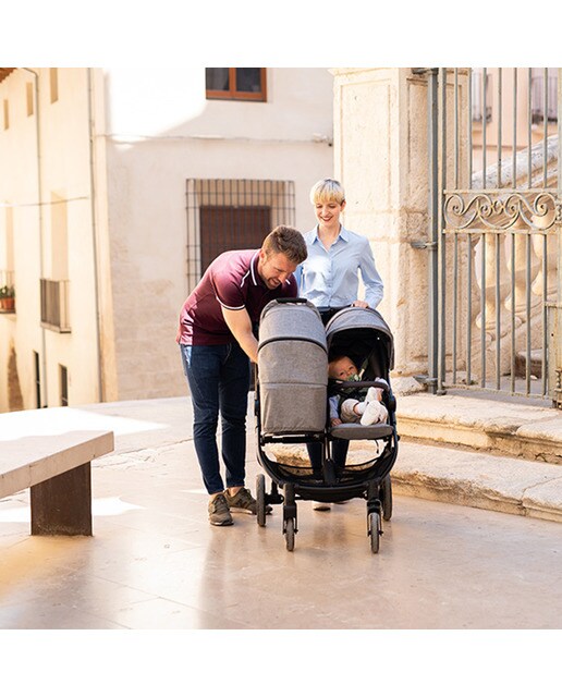 Silla de paseo gemelar Niu Vent Twin + - Gris claro Gris claro-18