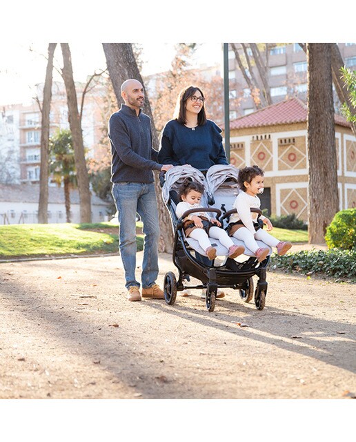 Silla de paseo gemelar Niu Vent Twin + - Gris claro Gris claro-21