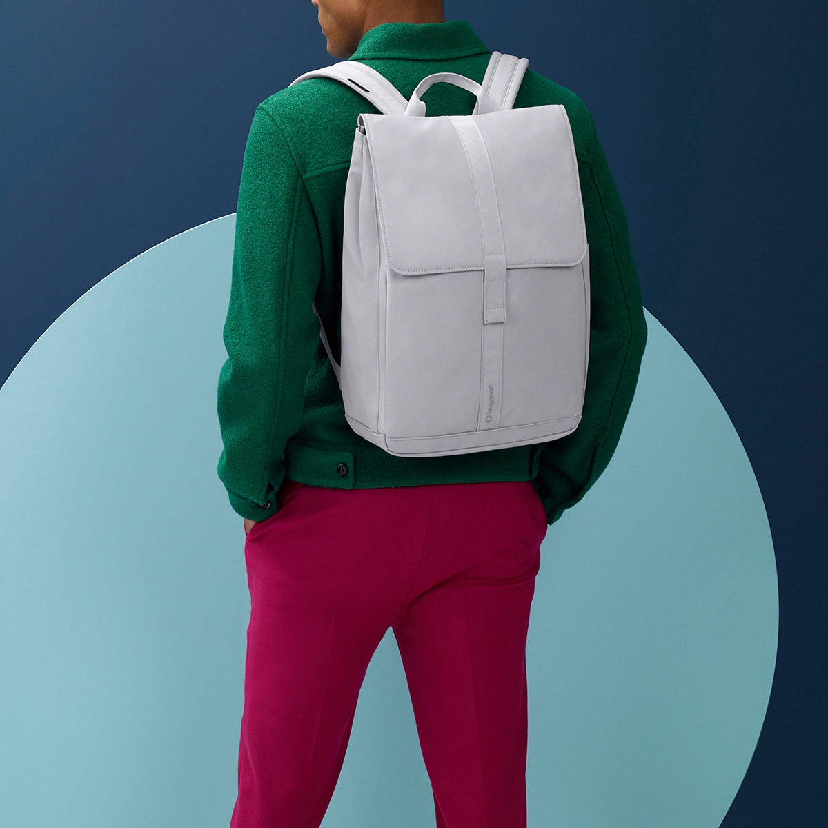 Mochila com Muda Fraldas Cinzento-claro-7