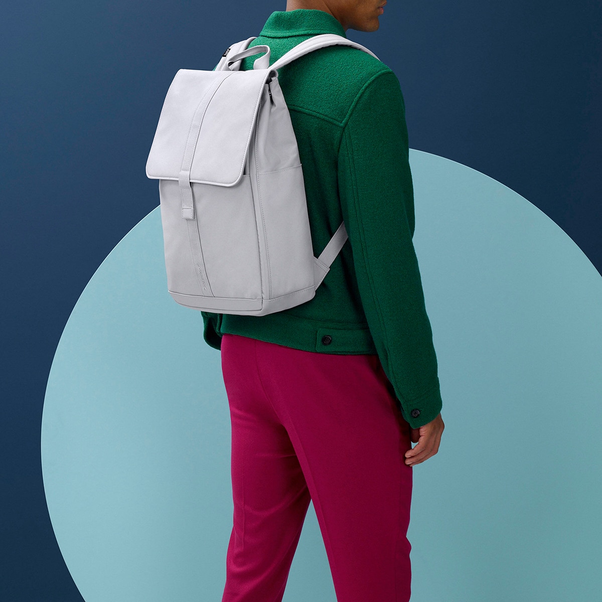 Mochila com Muda Fraldas Cinzento-claro-8