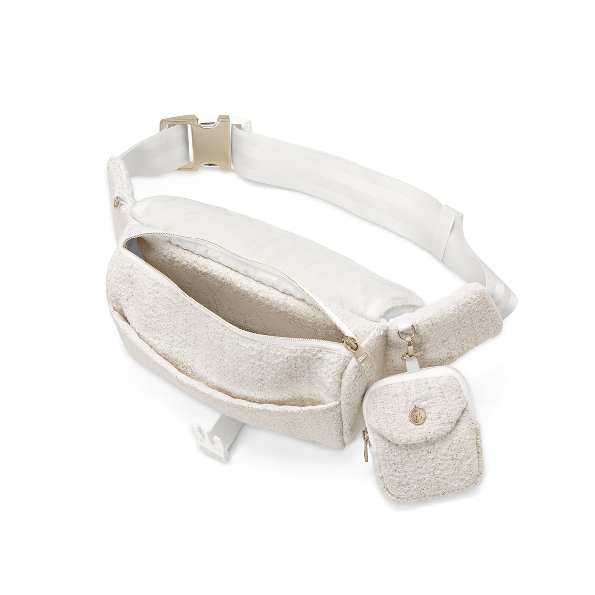 Bolsa de Cintura Belt Bag Bouclé Branco-3
