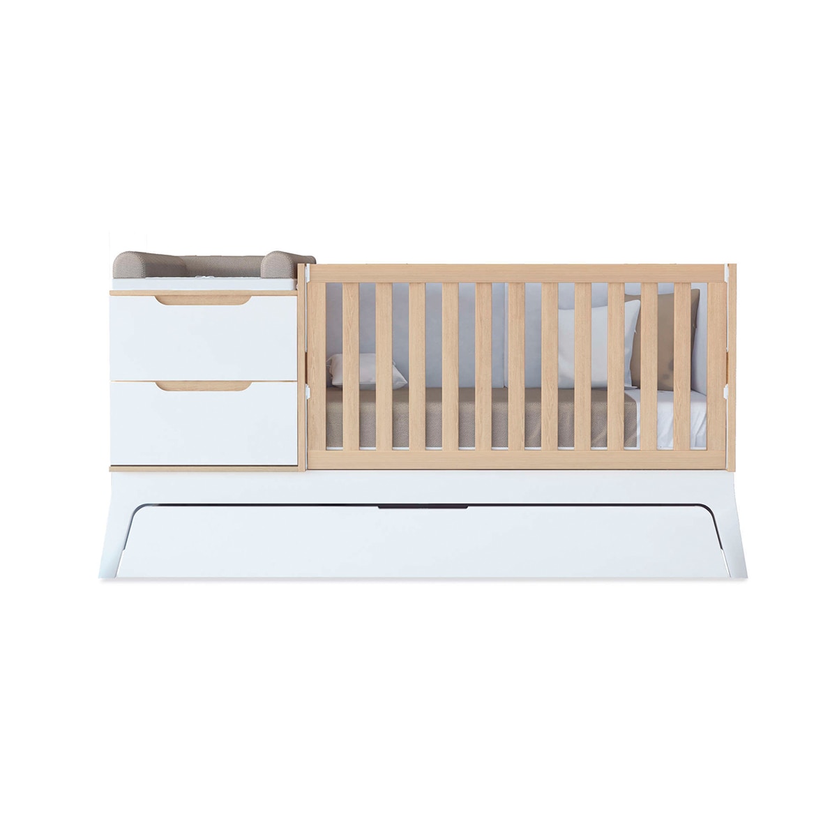 Cuna convertible 70x140 cm con cama nido Zen de Alondra