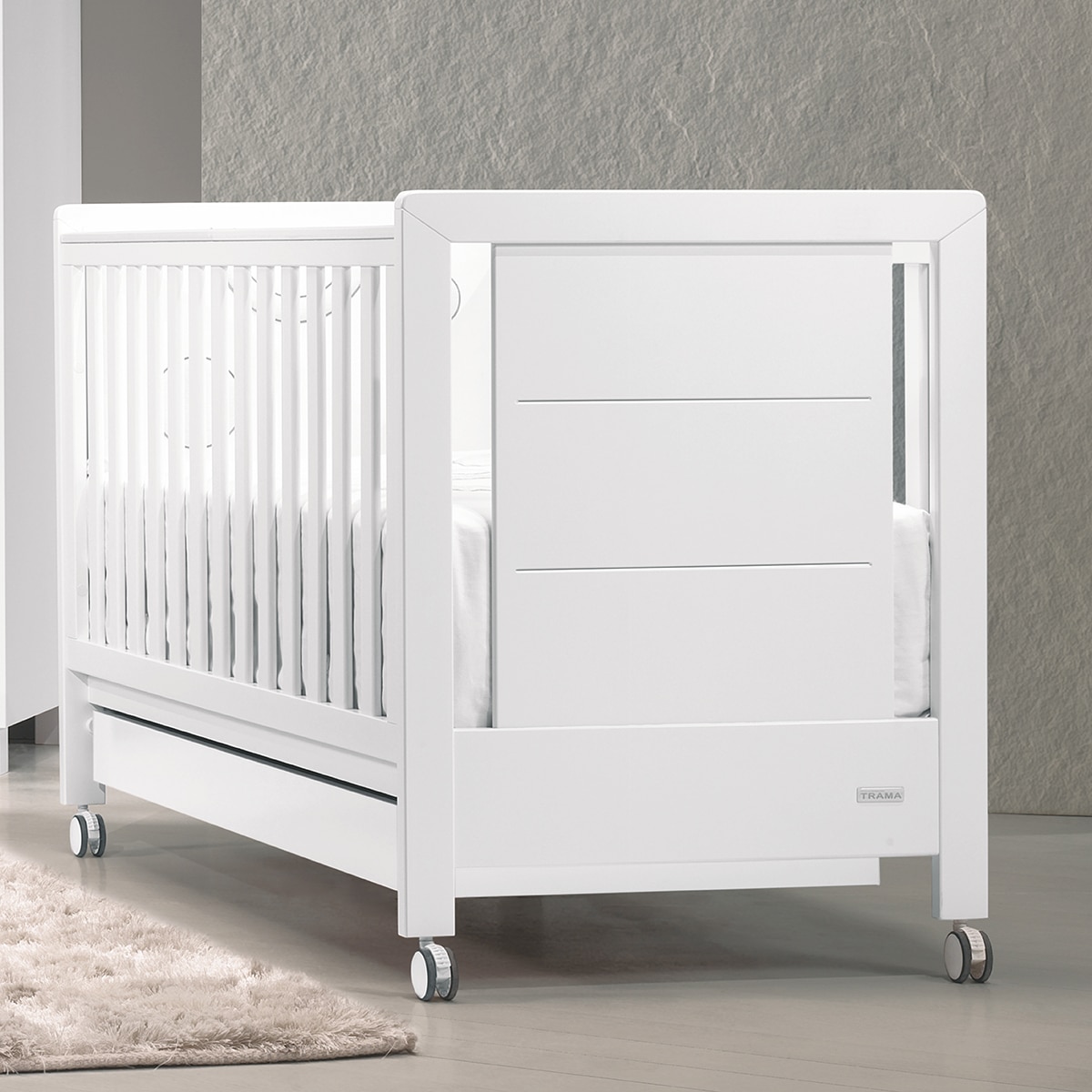 Berço Cama Inova - Branco Mate Branco-2