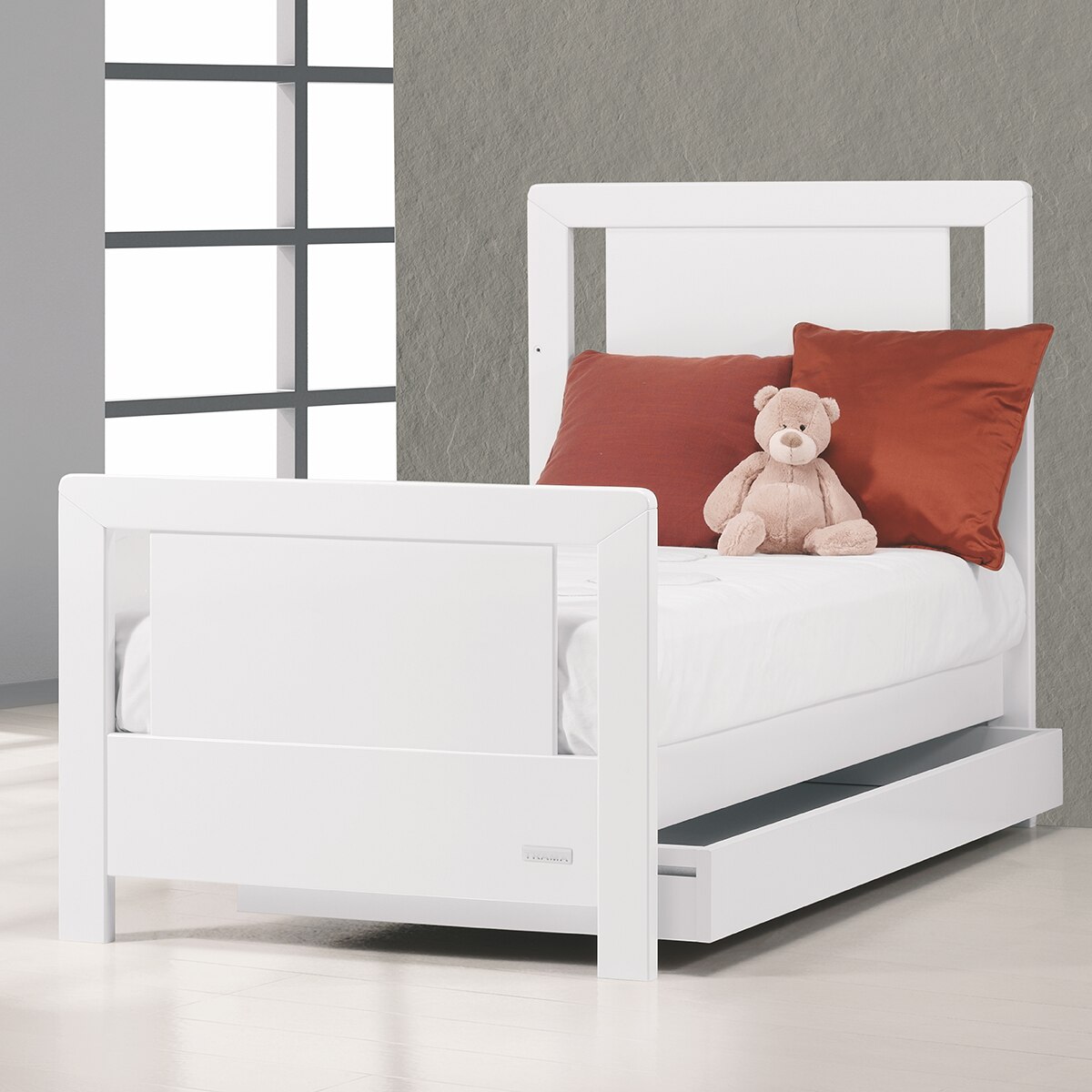 Berço Cama Inova - Branco Mate Branco-3