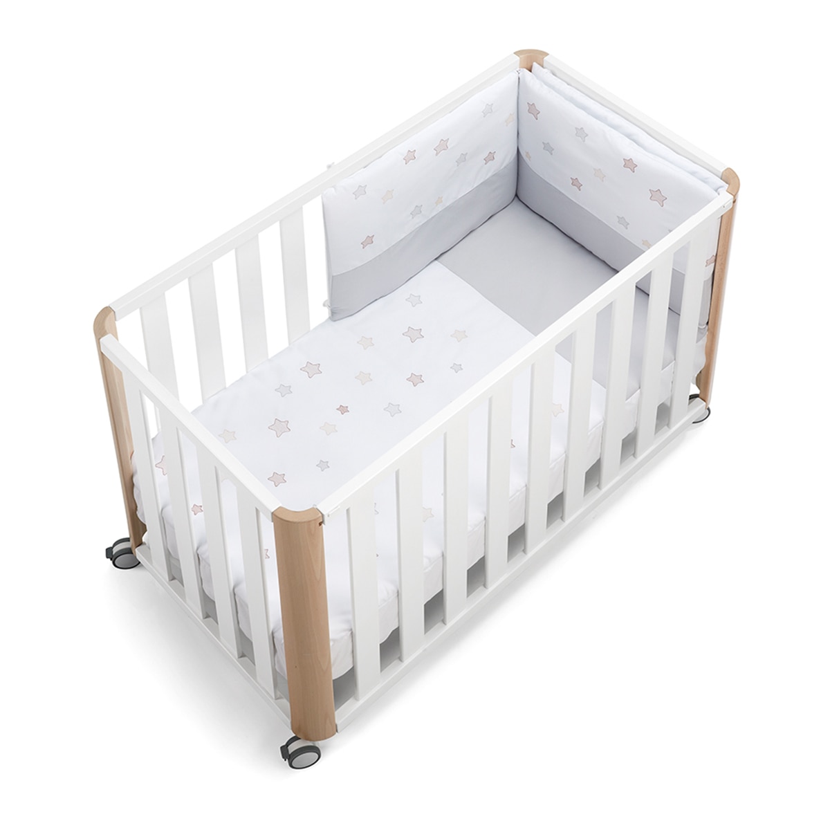 Cuna de colecho (60 x 120 cm.) Cotinfant Doco Sleeping - Blanco / Natural Blanco / Natural-2