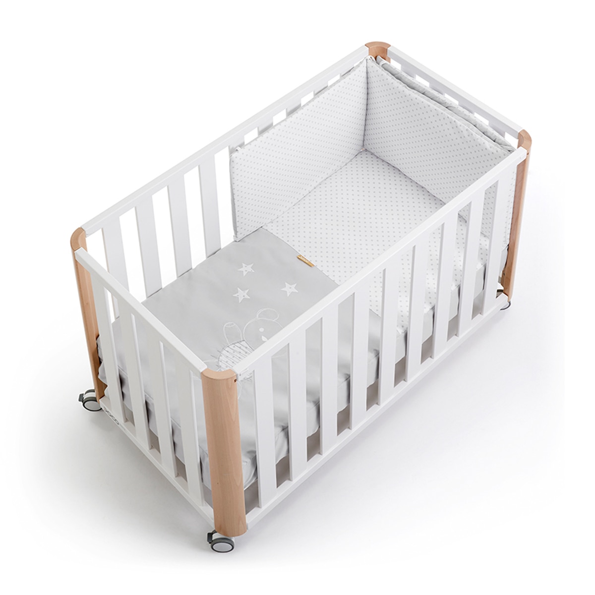 Berço de Co-Sleeping - 60x120 cm Doco Sleeping COLOR_BLANCO_/_NATURAL-1