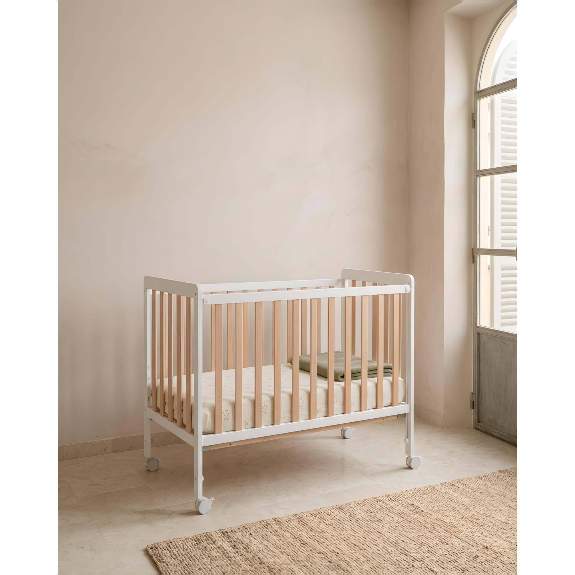 Cuna con opción colecho (120 x 60 cm) Micuna Nordika - Blanco Natural Blanco Natural-2