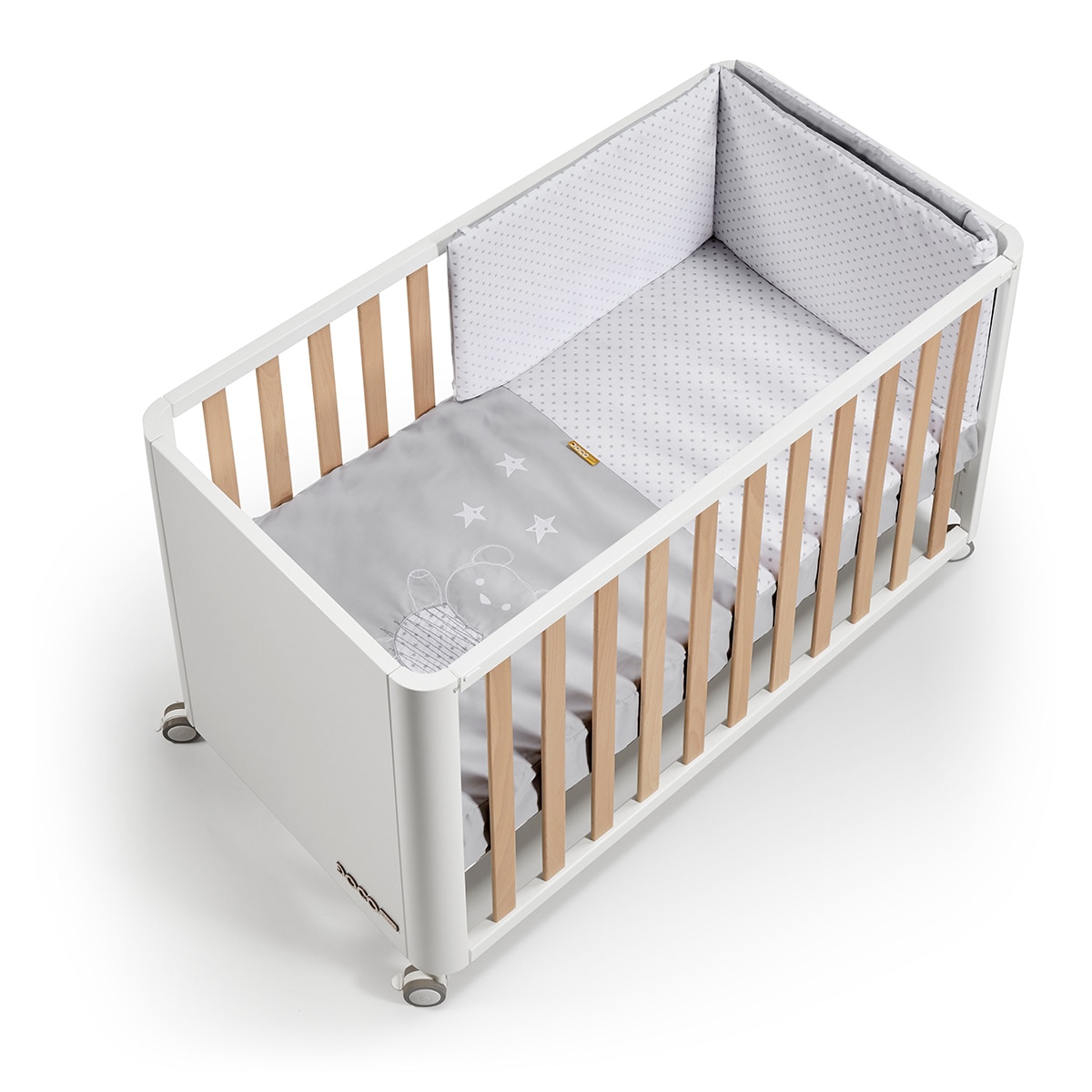 Berço de Co-Sleeping - 60x120 cm Doco Style Cinzento-claro-1