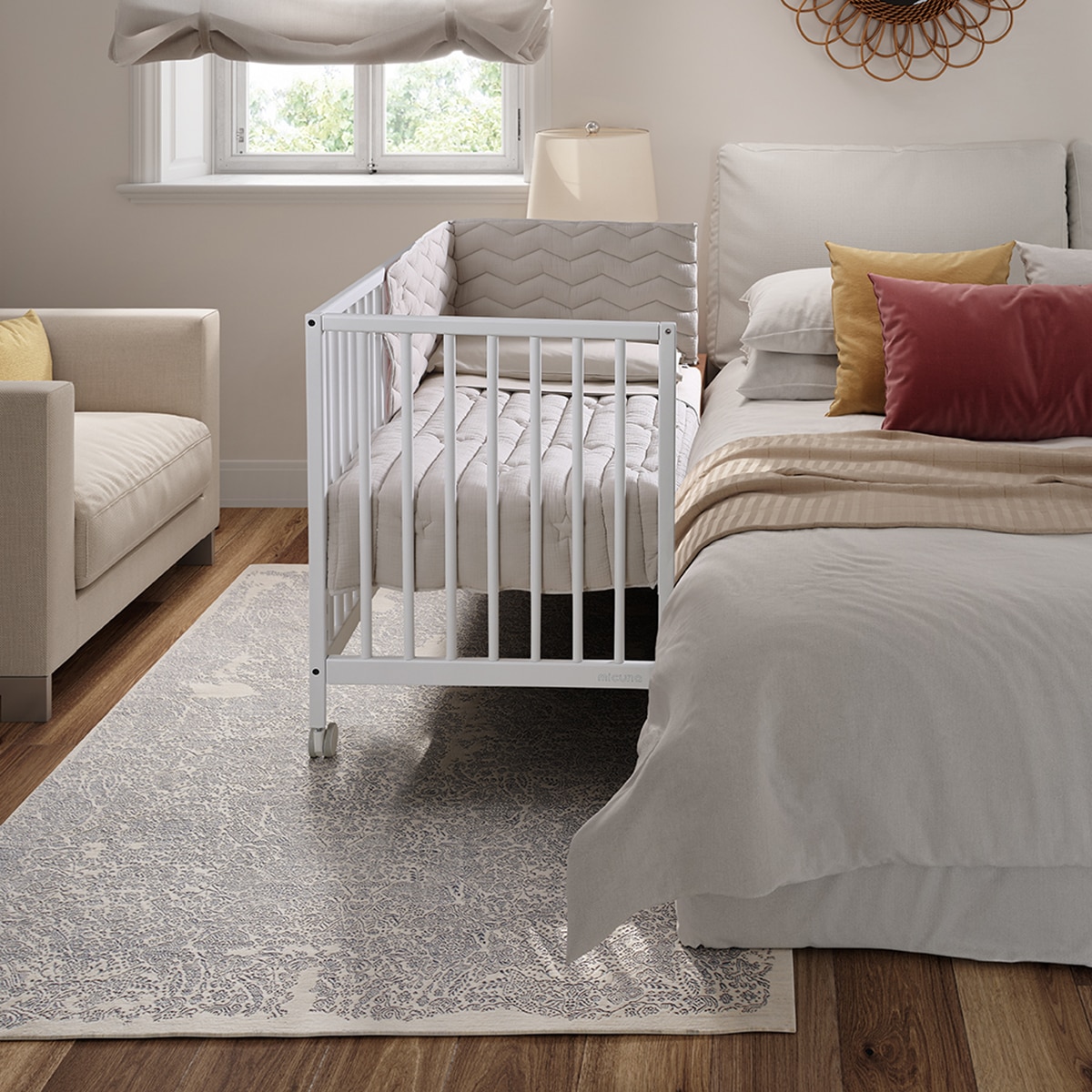 Berço com Opção de Co-sleeping Mountain - 120x60 cm Branco-4
