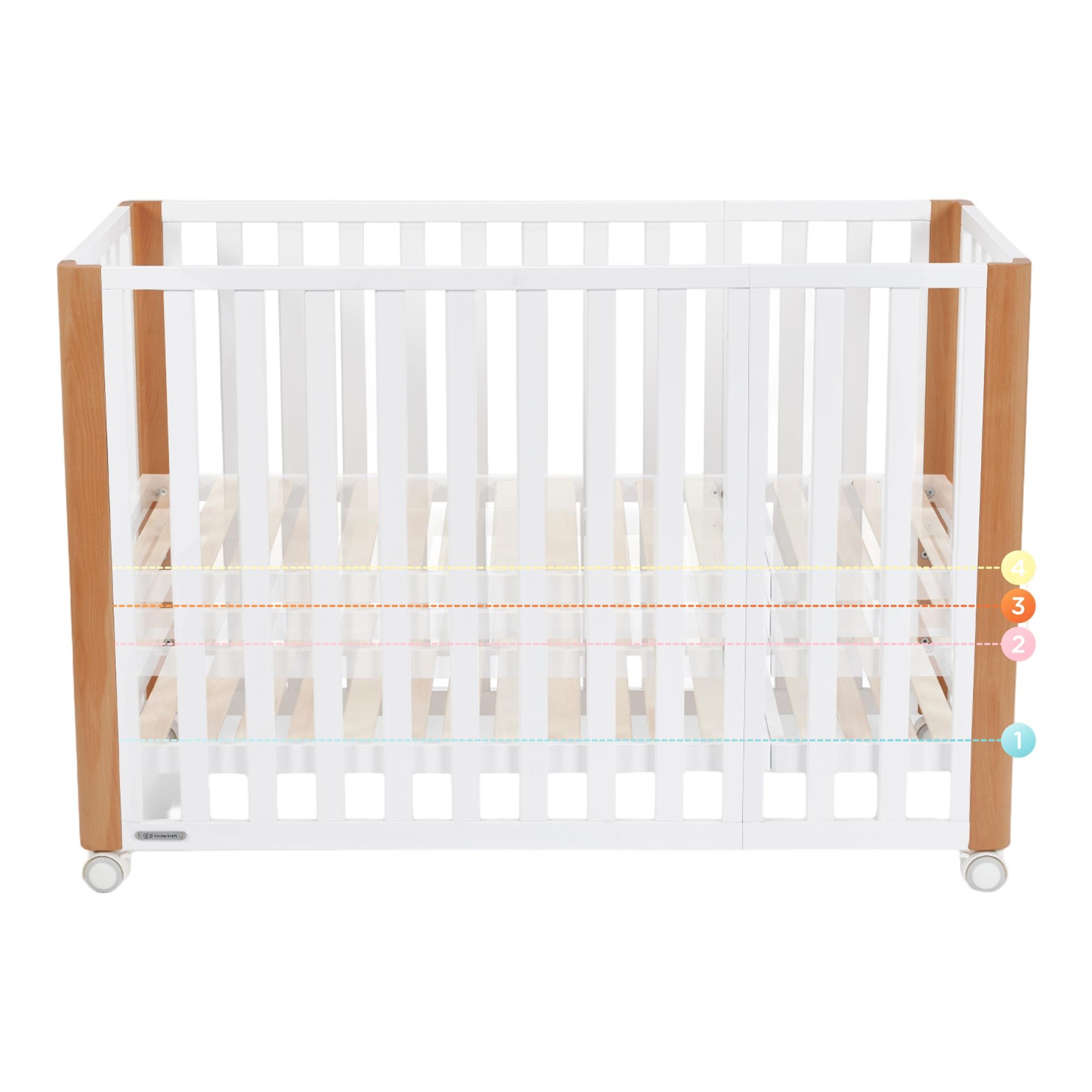 Cuna convertible (60 x 120 cm.) Kinderkraft Koya 4 en 1 multifuncional blanco/madera - Blanco / Madera Blanco / Madera-8