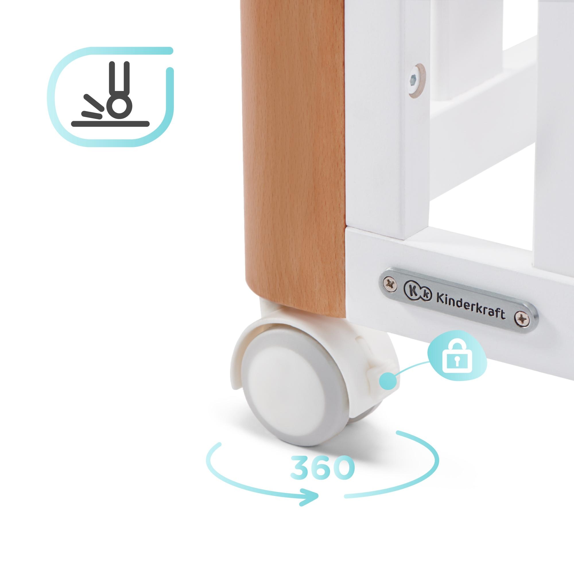 Cuna convertible (60 x 120 cm.) Kinderkraft Koya 4 en 1 multifuncional blanco/madera - Blanco / Madera Blanco / Madera-13