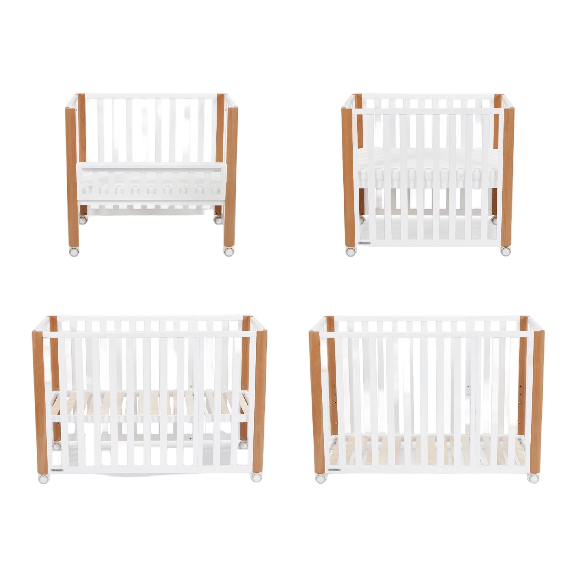 Cuna convertible (60 x 120 cm.) Kinderkraft Koya 4 en 1 multifuncional blanco/madera - Blanco / Madera Blanco / Madera-18