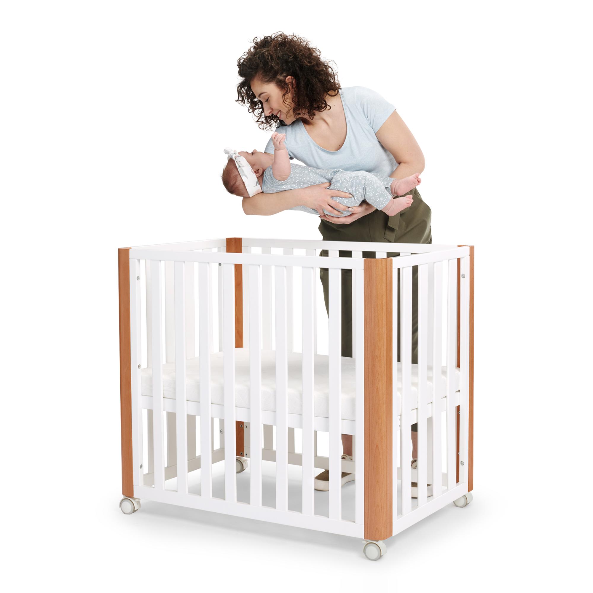 Cuna convertible (60 x 120 cm.) Kinderkraft Koya 4 en 1 multifuncional blanco/madera - Blanco / Madera Blanco / Madera-20