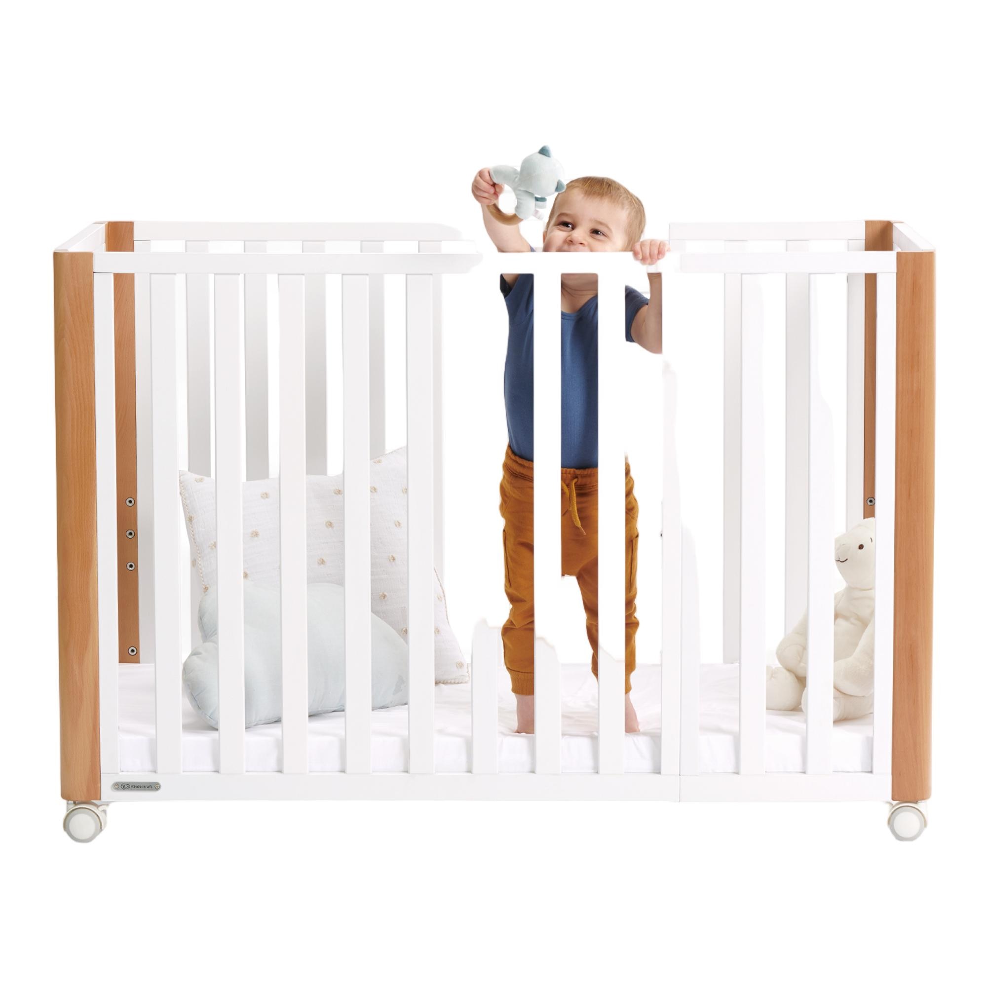 Cuna convertible (60 x 120 cm.) Kinderkraft Koya 4 en 1 multifuncional blanco/madera - Blanco / Madera Blanco / Madera-22