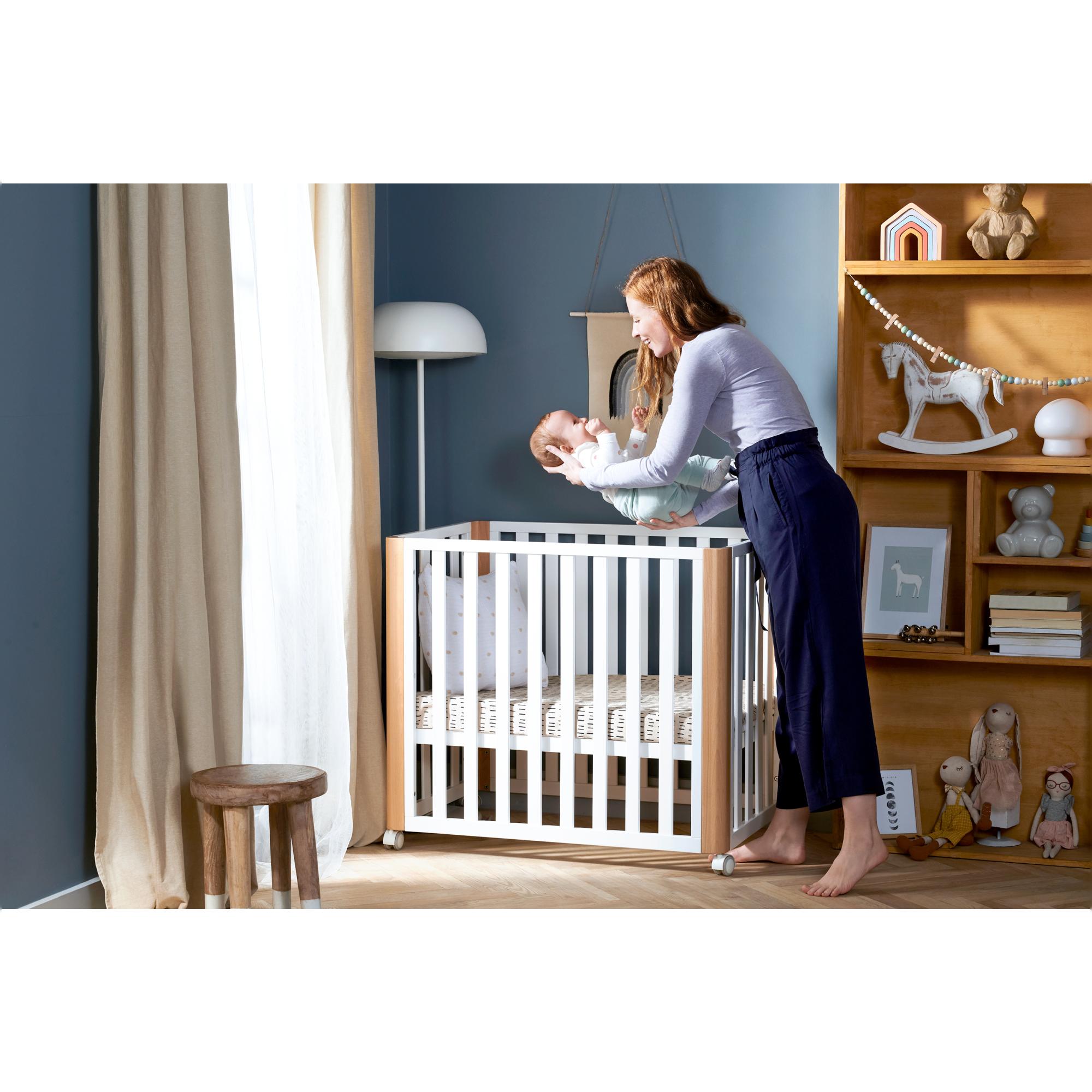 Cuna convertible (60 x 120 cm.) Kinderkraft Koya 4 en 1 multifuncional blanco/madera - Blanco / Madera Blanco / Madera-23