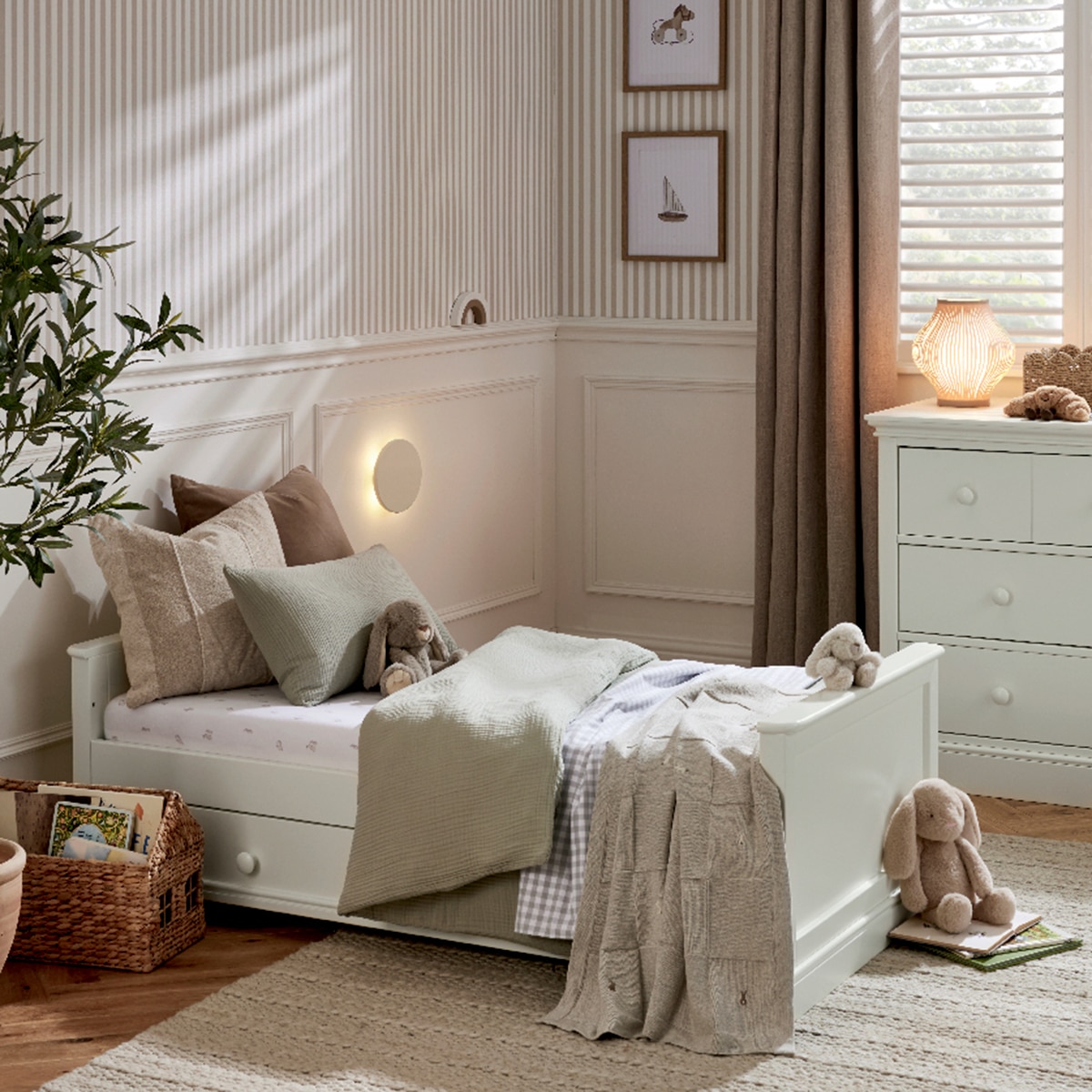 Maxi Cuna / Cama Oxford - Mamas and Papas - Blanco Blanco-9