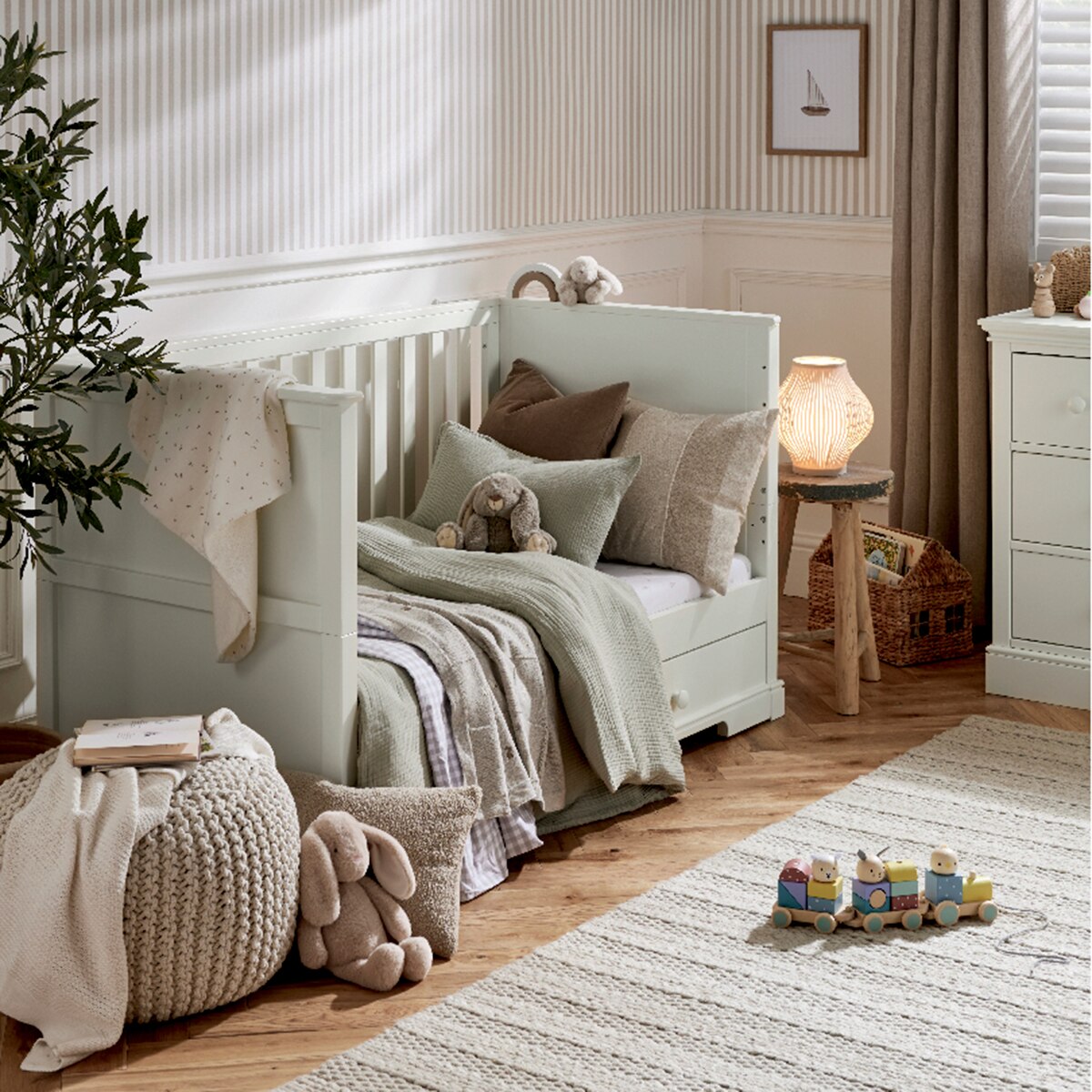 Maxi Cuna / Cama Oxford - Mamas and Papas - Blanco Blanco-10