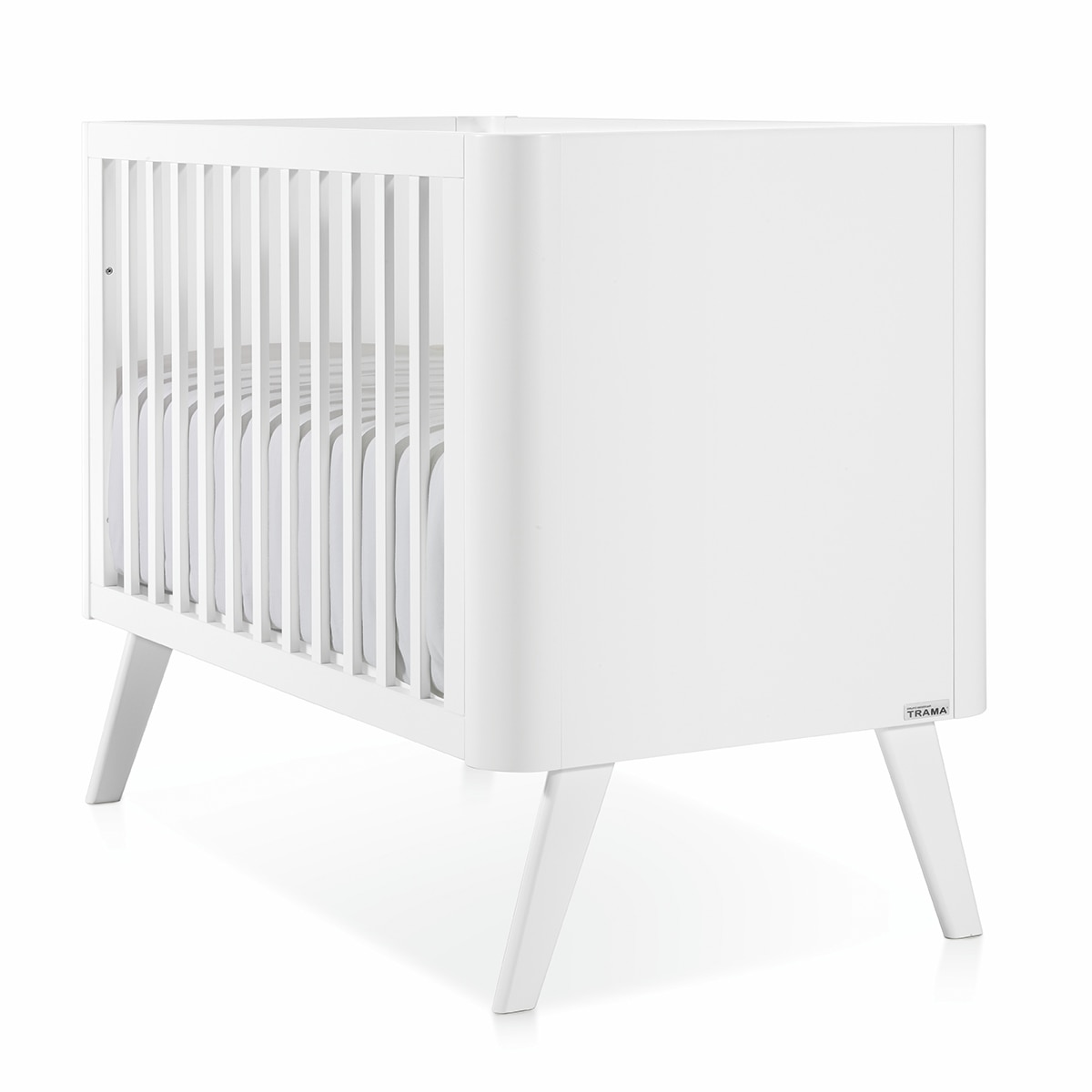 Berço Round - Branco Mate Branco-1