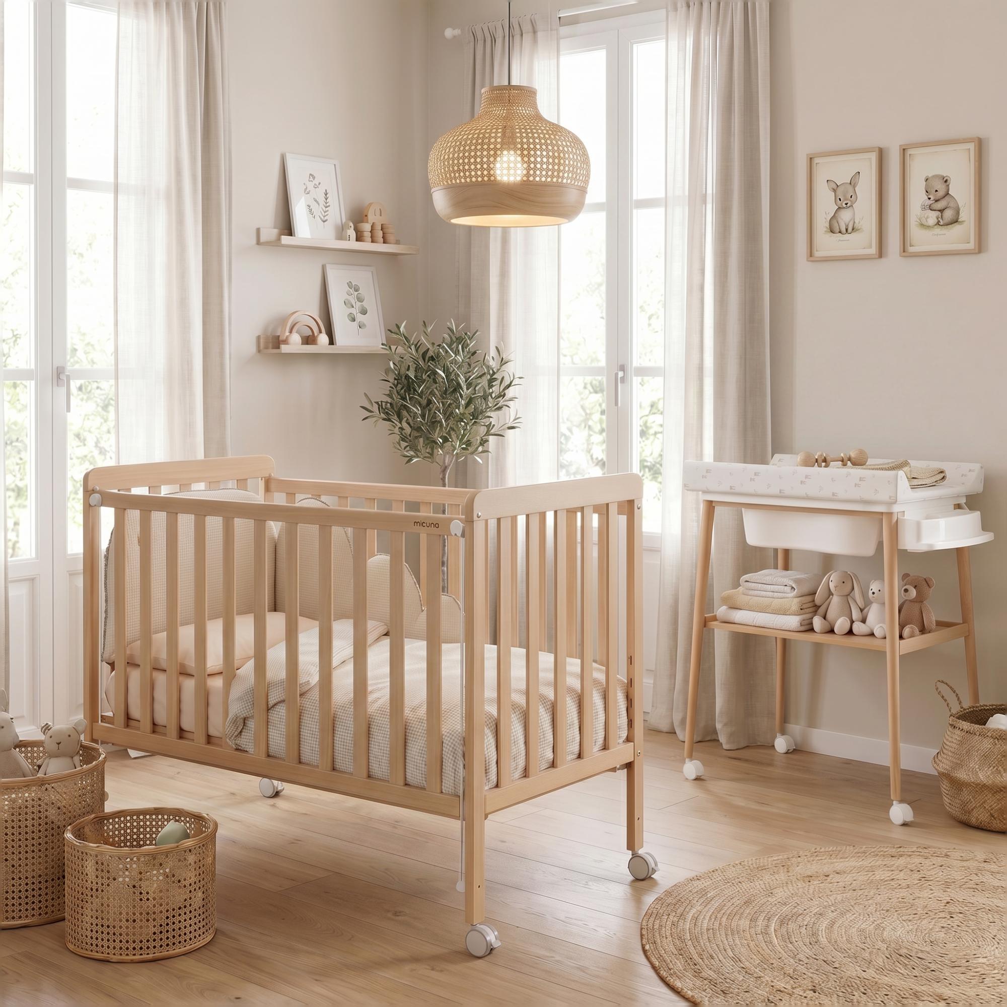 Berço com Opção de Co-sleeping Nordika - 120x60 cm Natural-4
